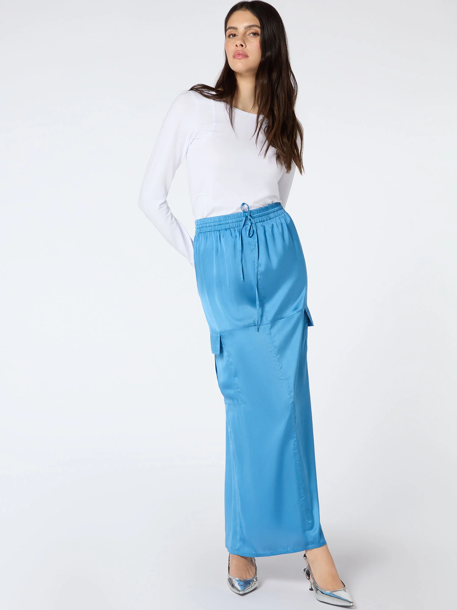 Adalyn Maxi Skirt in Light Blue - Image 5