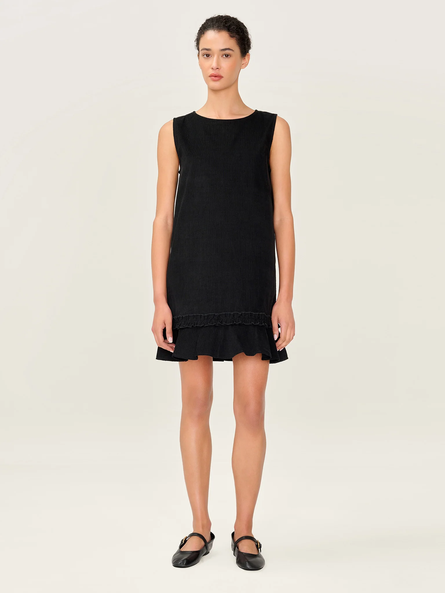 Adora Cord Dress in Black - Image 2
