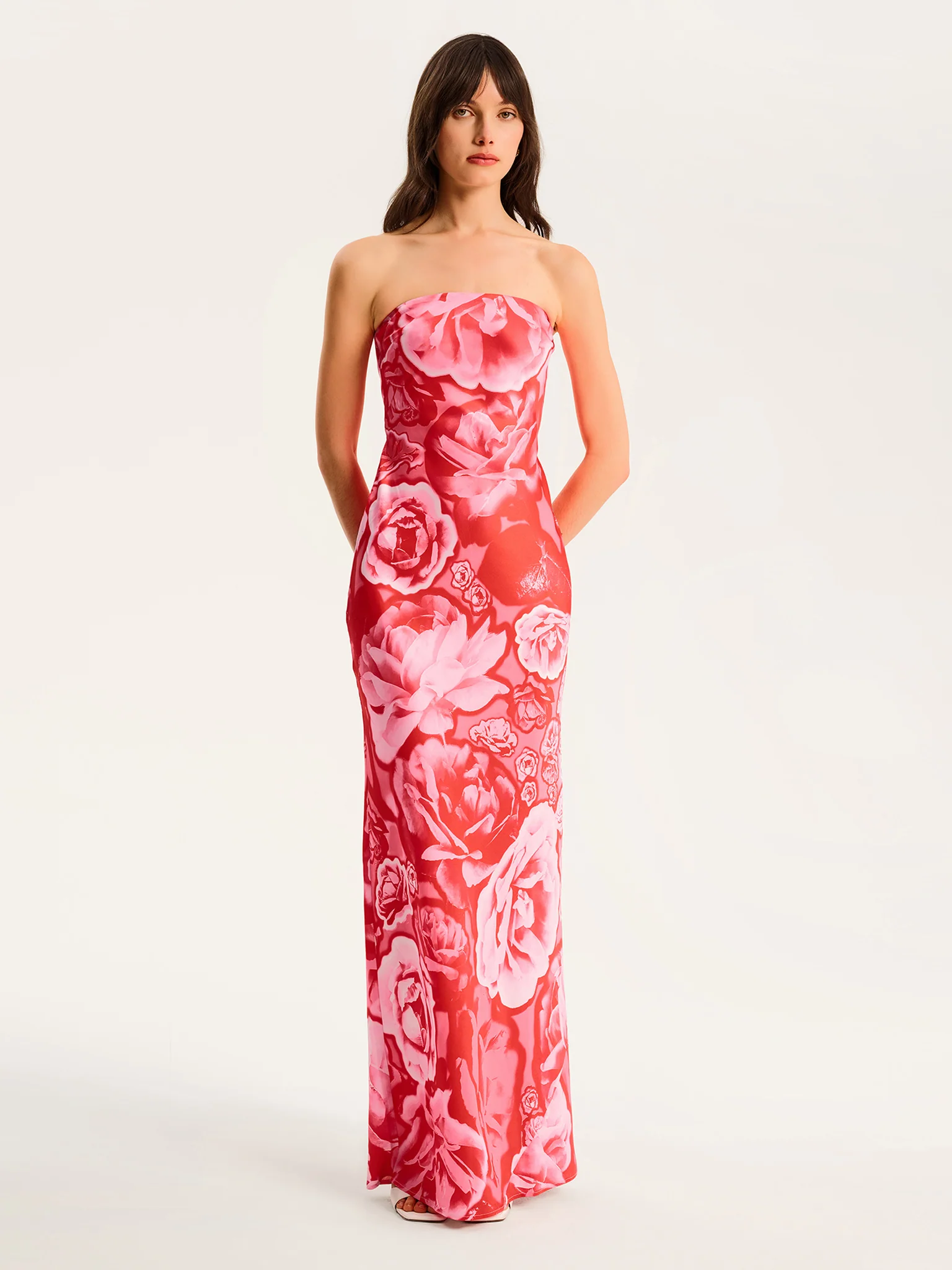Amdra Maxi Dress in Red Floral