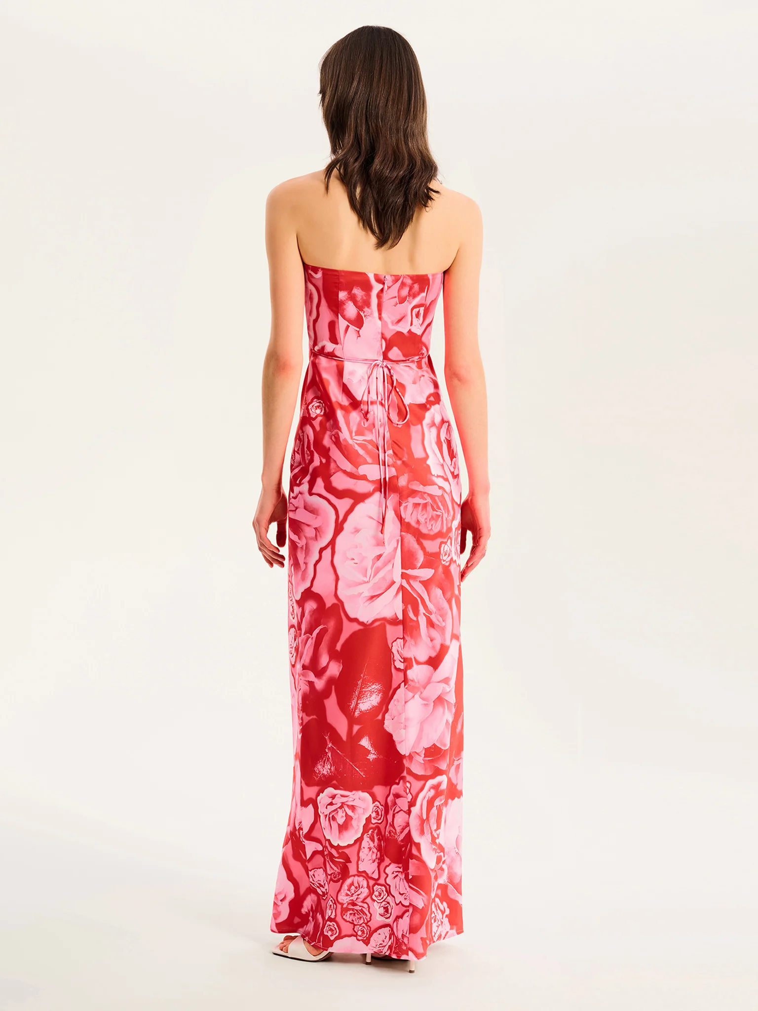 Amdra Maxi Dress in Red Floral - Image 4