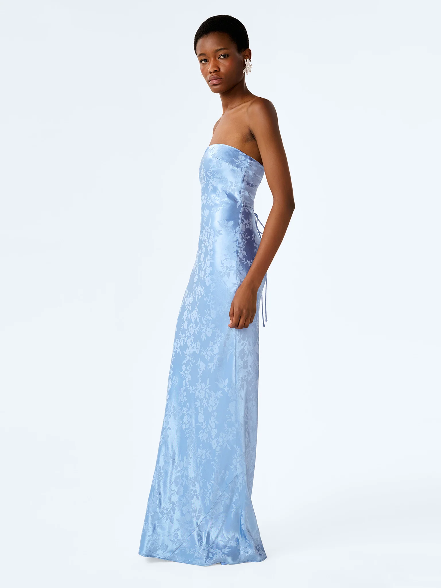 Amdra Jacquard Dress in Vista Blue - Image 2