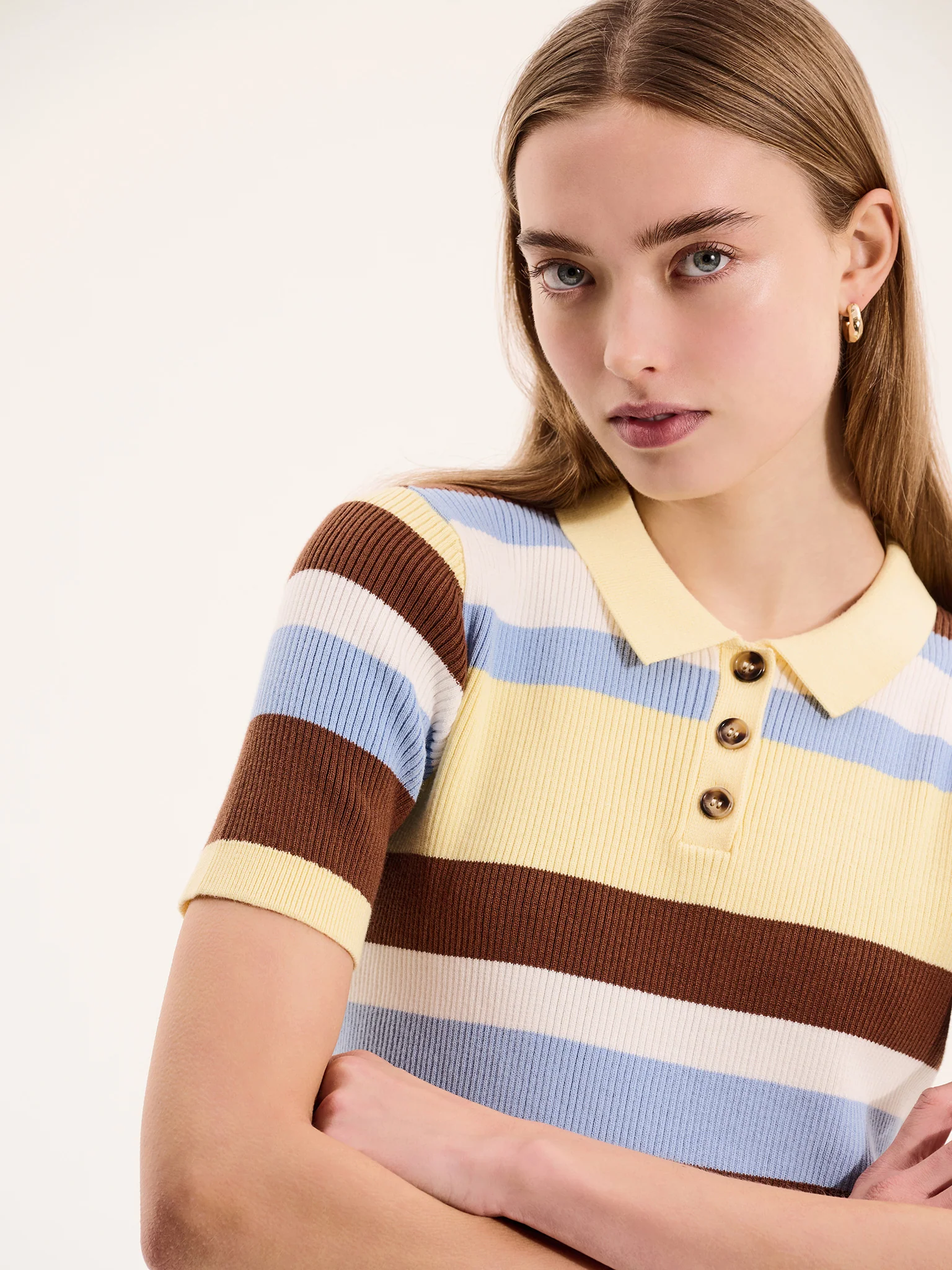Amos Stripe Short Sleeve Top - Image 4