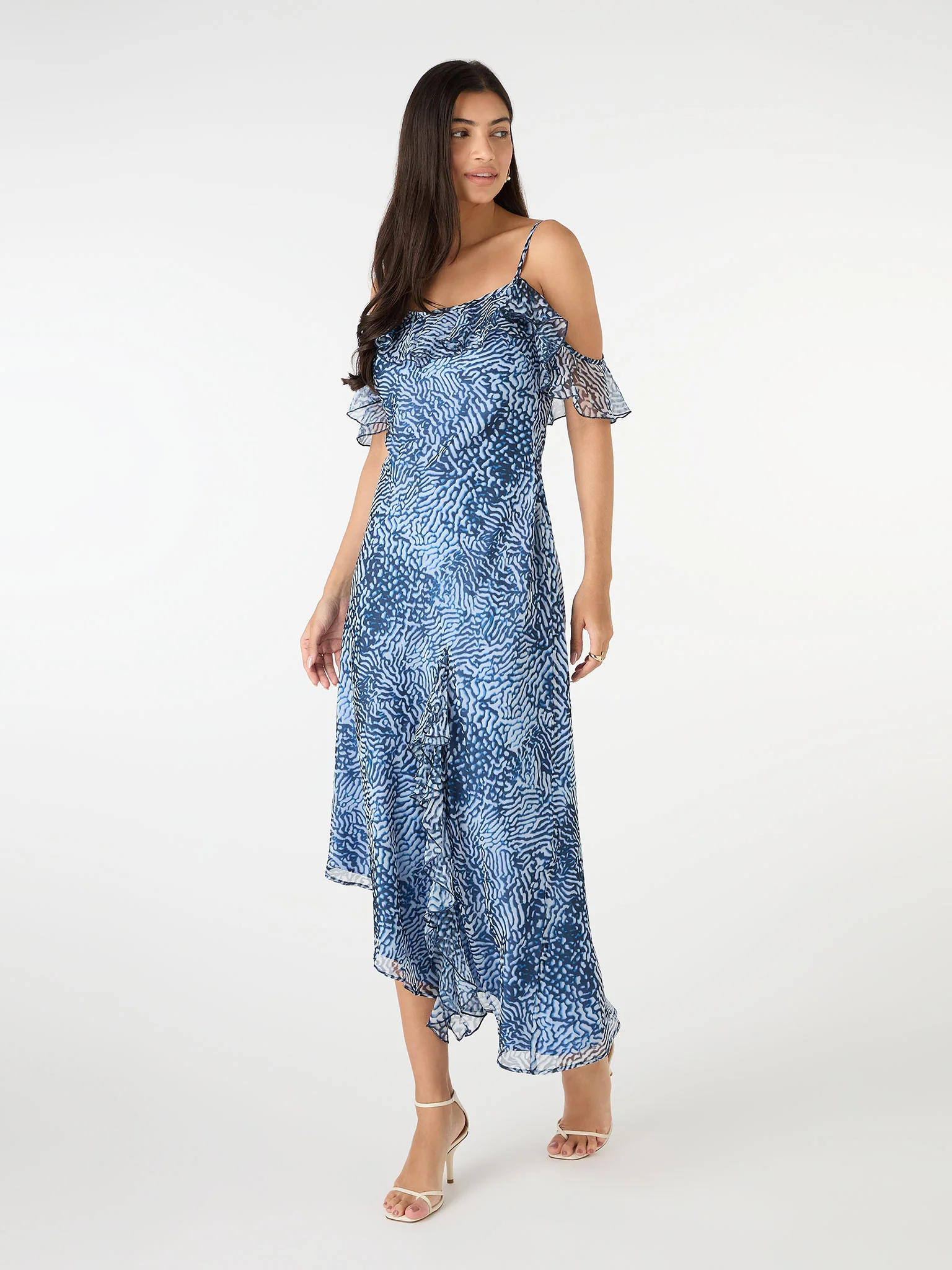 Aracelli Off Shoulder Maxi Dress in Blue - Image 5