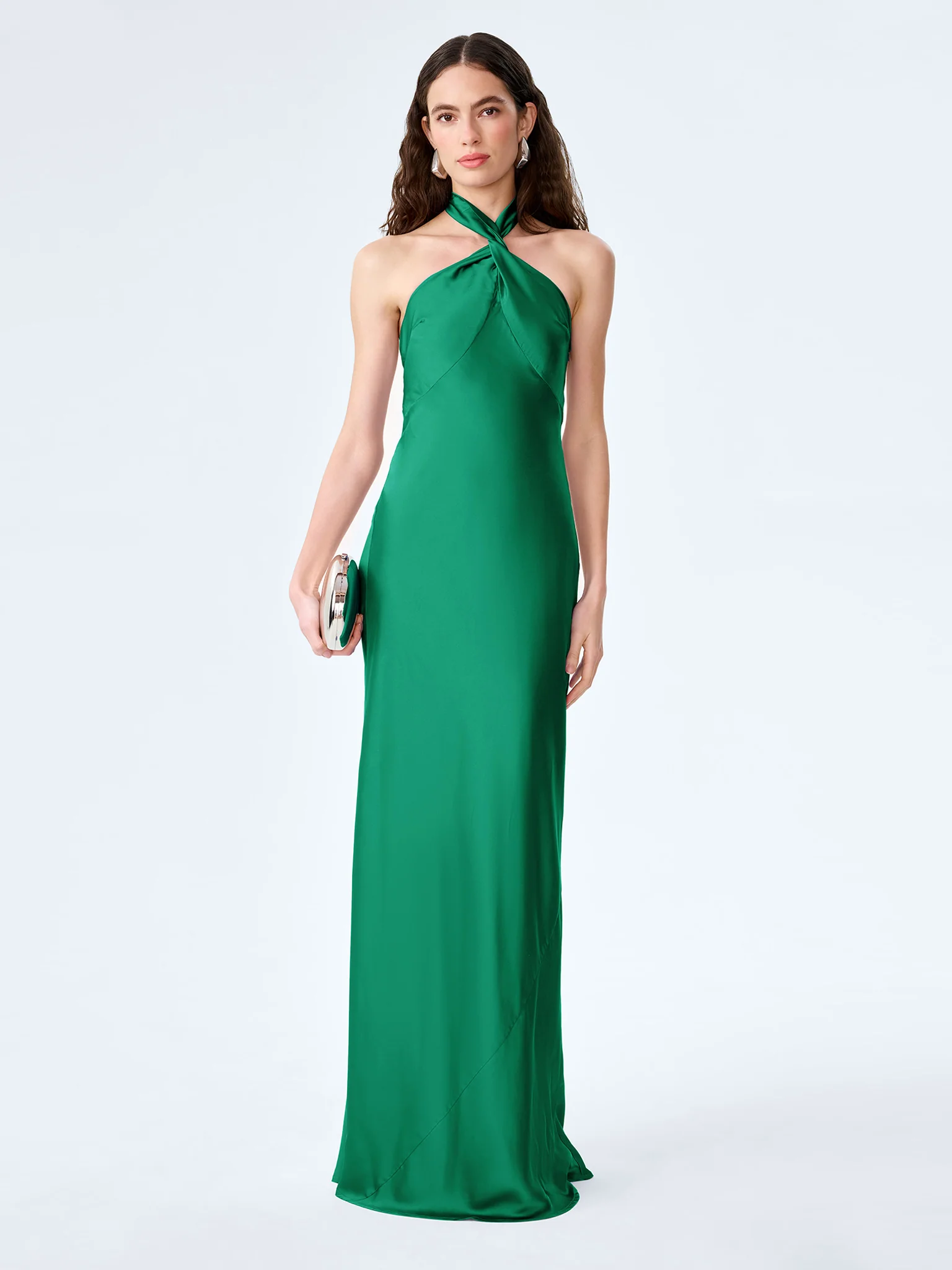 Arles Dress in Emerald Green