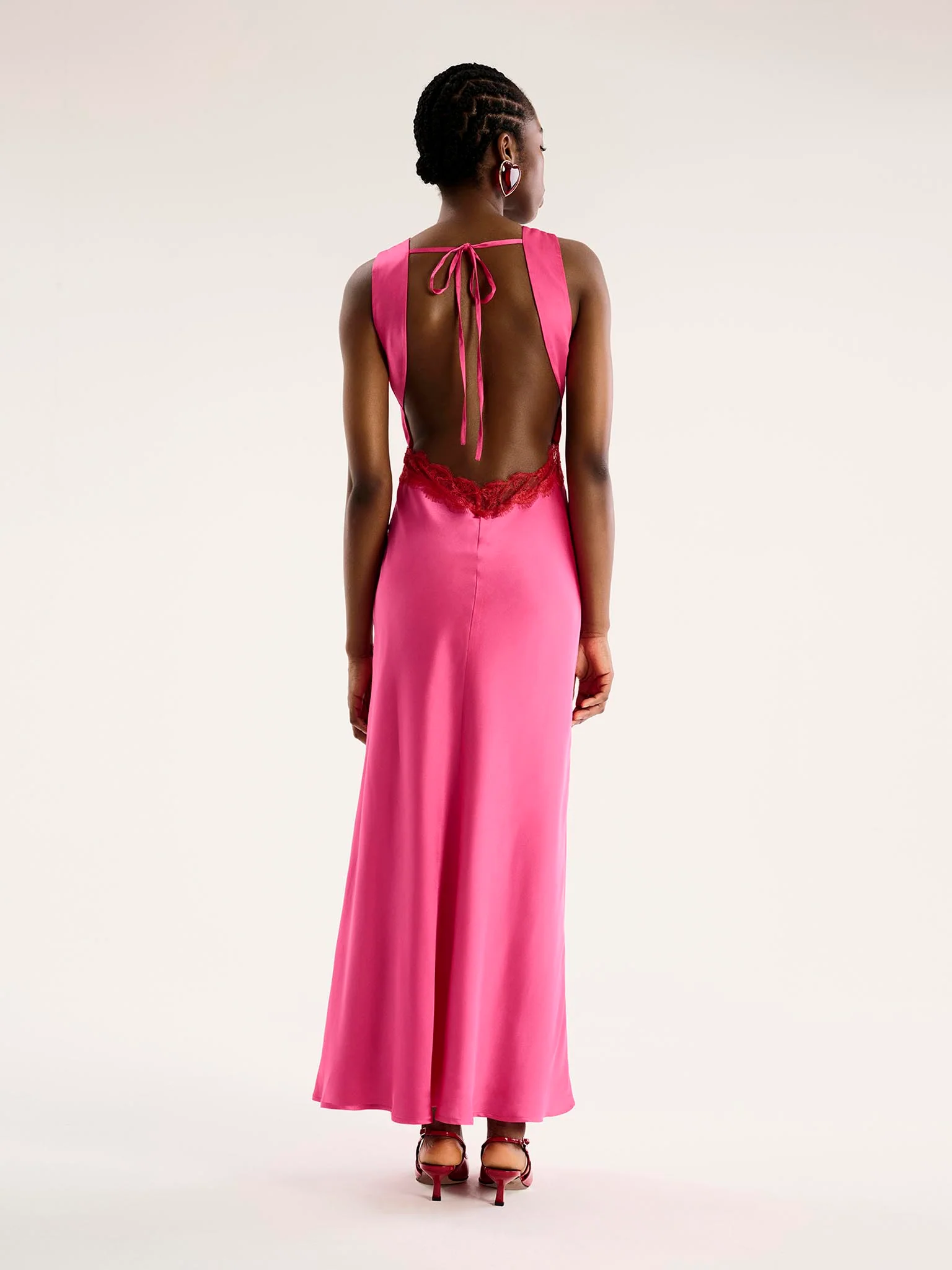 Aurelia Dress in Cerise - Image 3