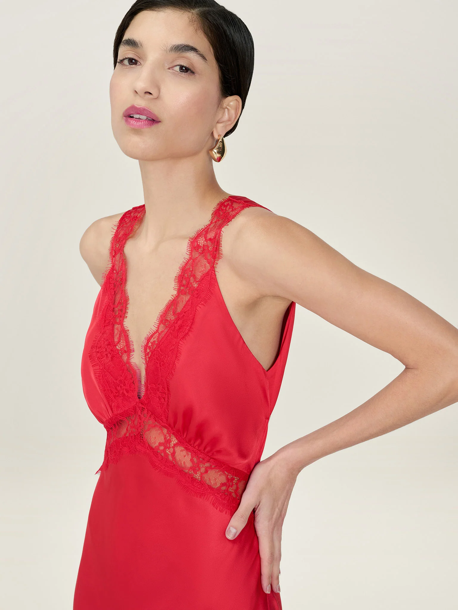 Aurelia Dress in Barbados Cherry - Image 3