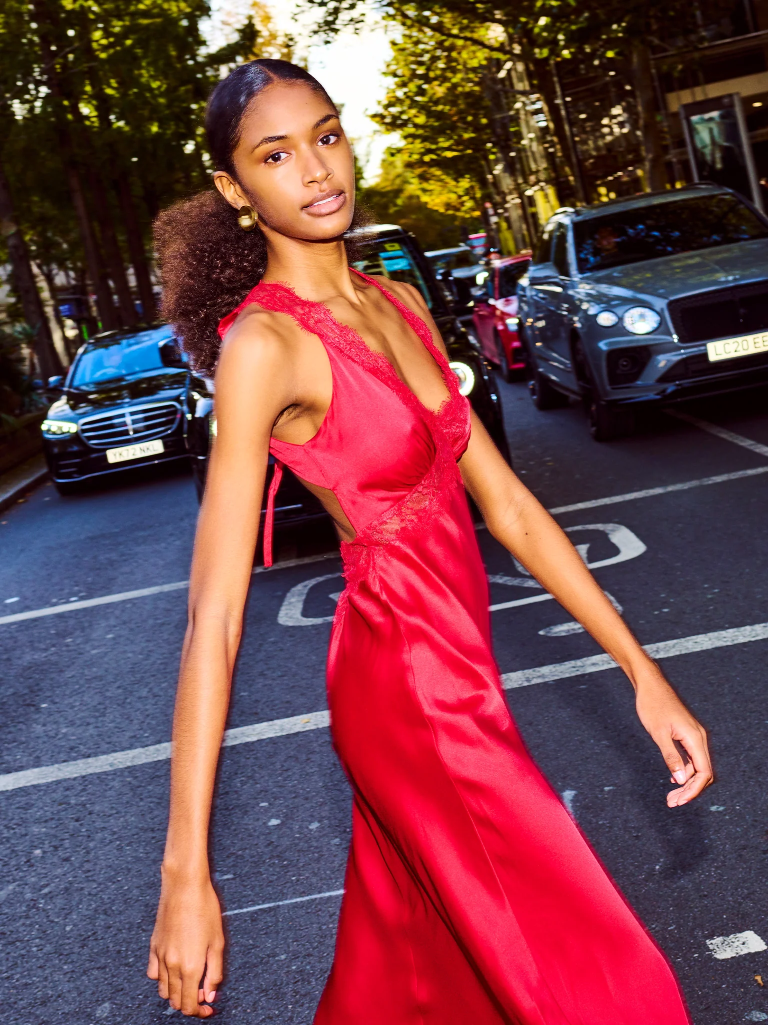 Aurelia Dress in Barbados Cherry - Image 7