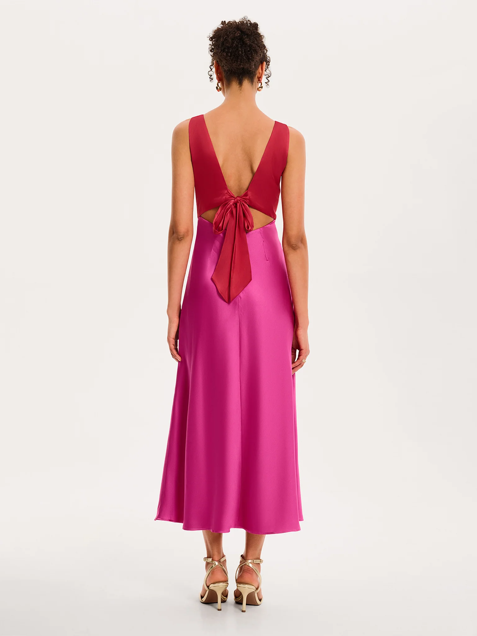 Maggy Dress in Red and Pink - Image 3