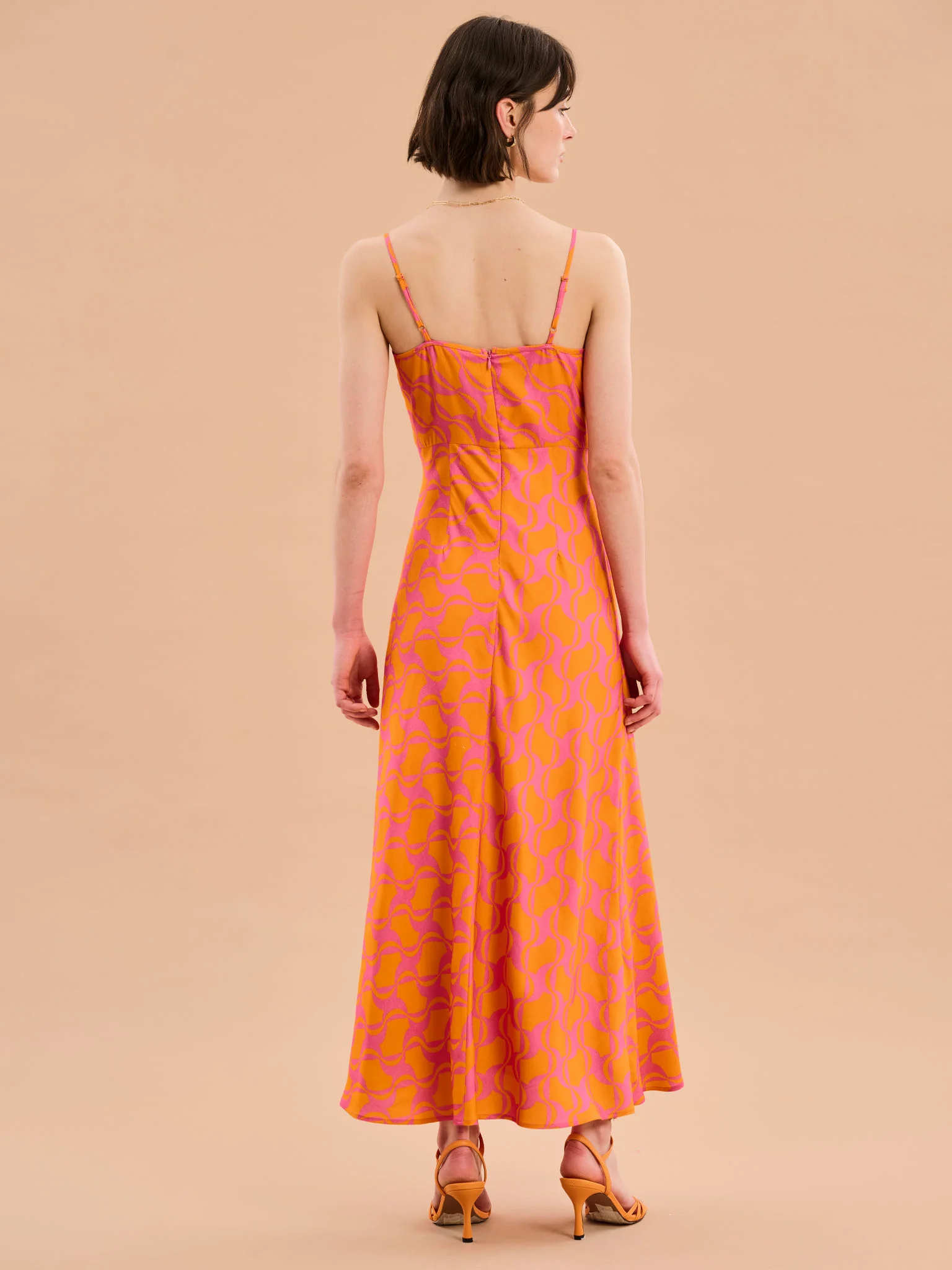 Blossom Geo Print Strappy Dress - Image 3