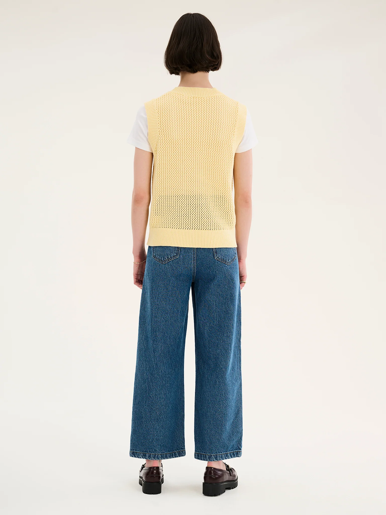 Bobbi Cotton Vest in Lemon - Image 4