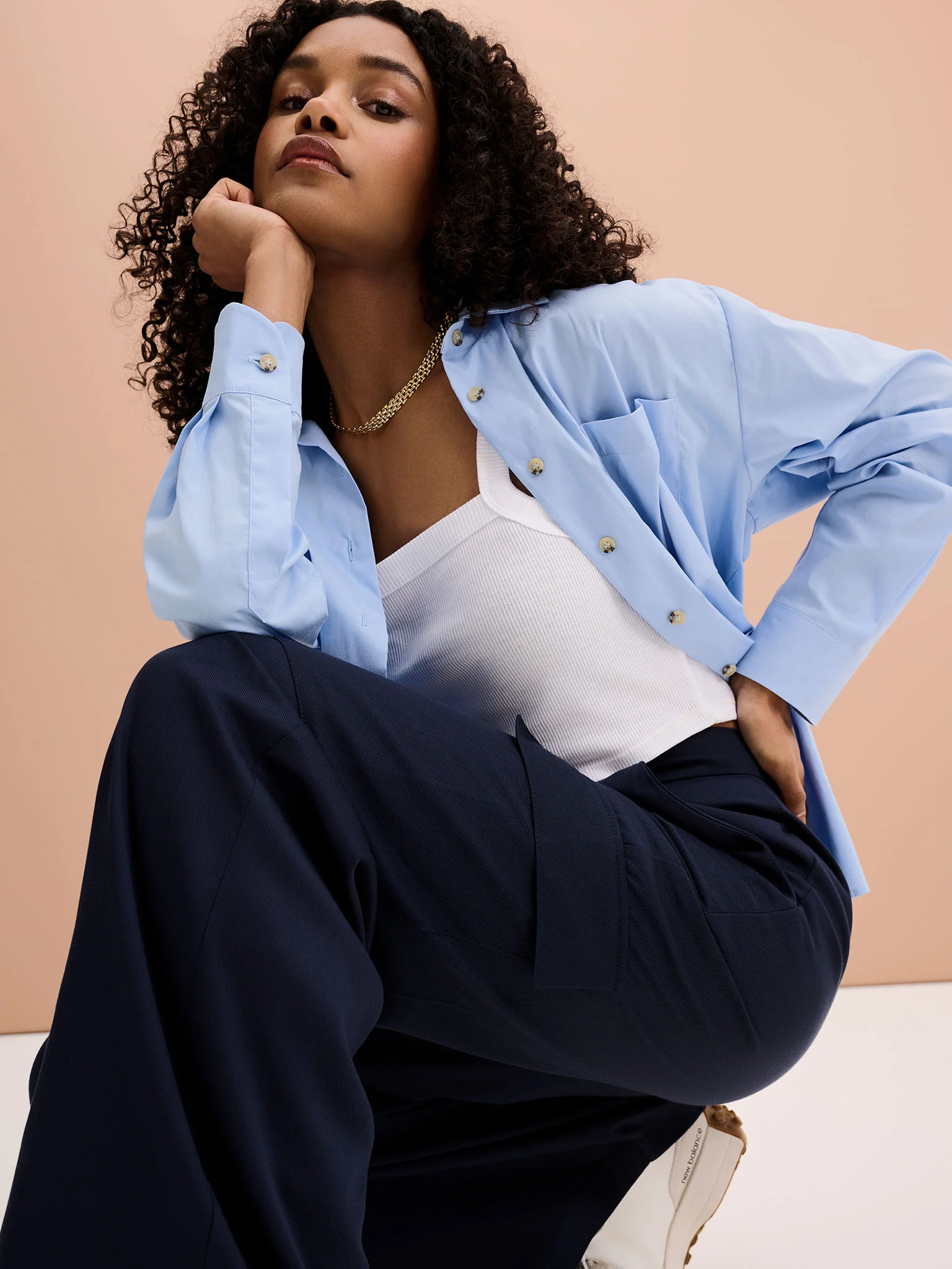 Brook Trouser in Navy - Image 5