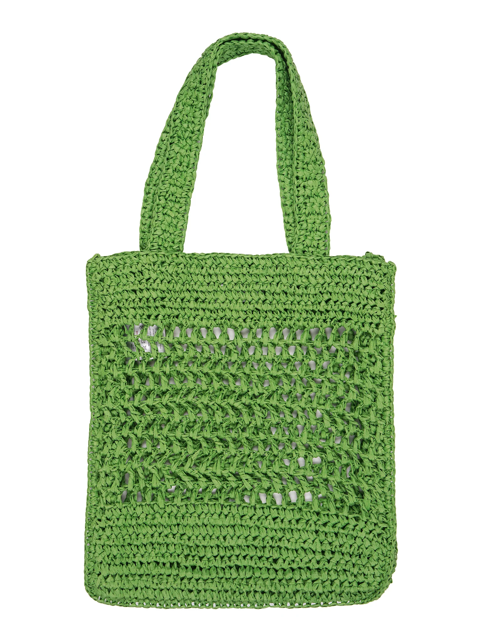 Cecile Paper Straw Shopper Bag in Green - Image 2