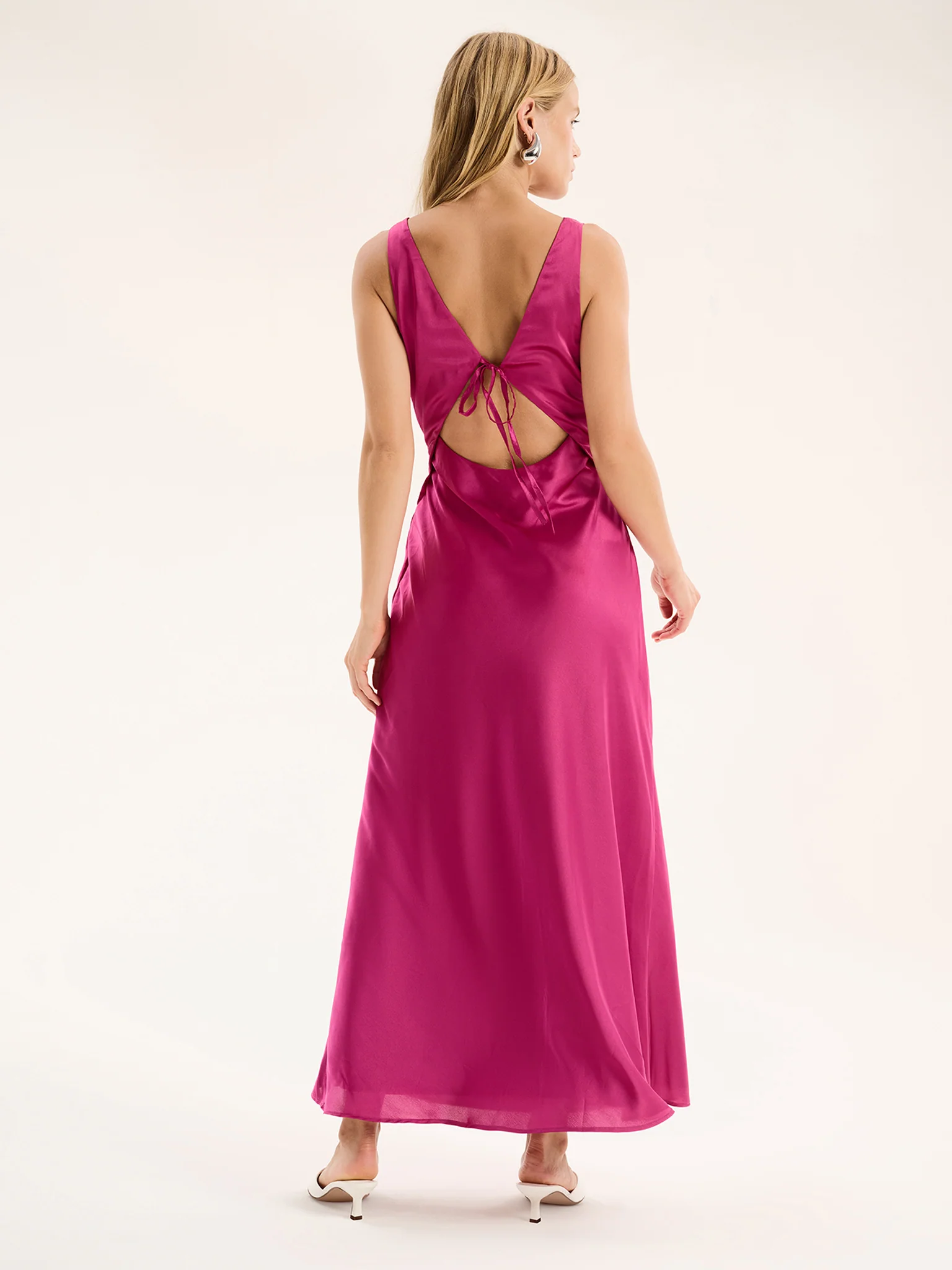 Cerelle Dress in Magenta - Image 3