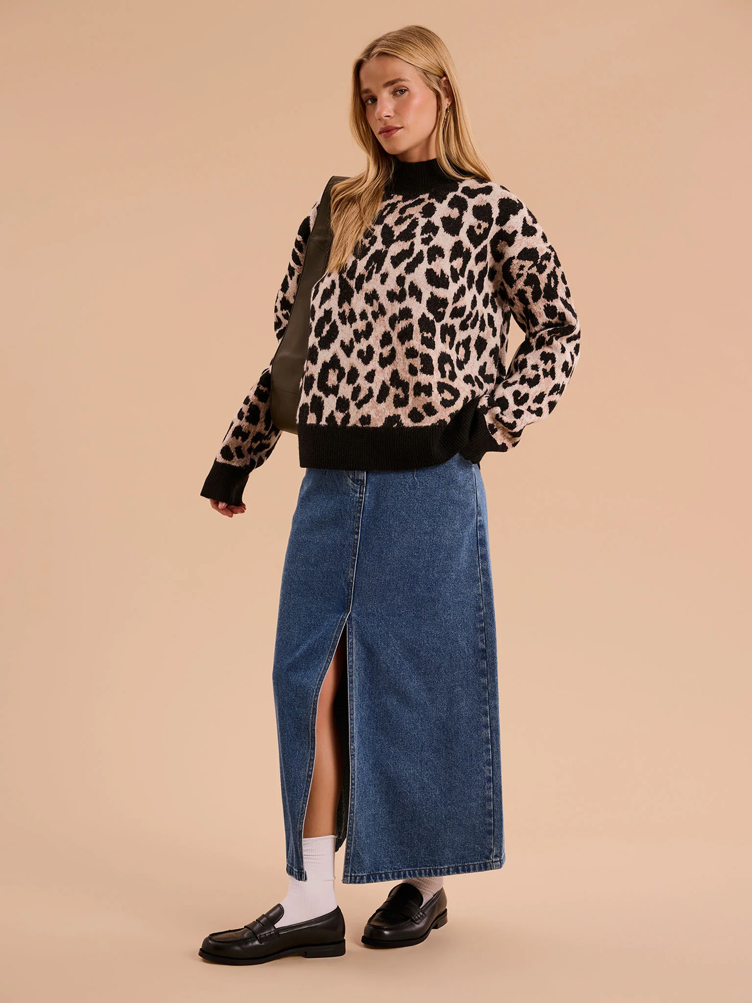 Misha Fluffy Jumper in Cheetah - Image 2