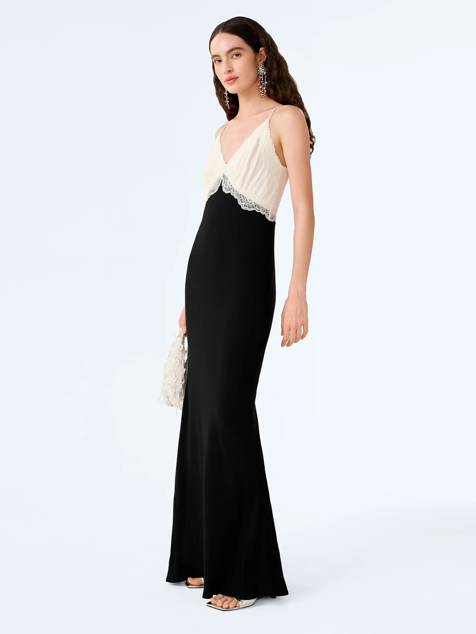 Drew Maxi Dress in Black and White - Image 2