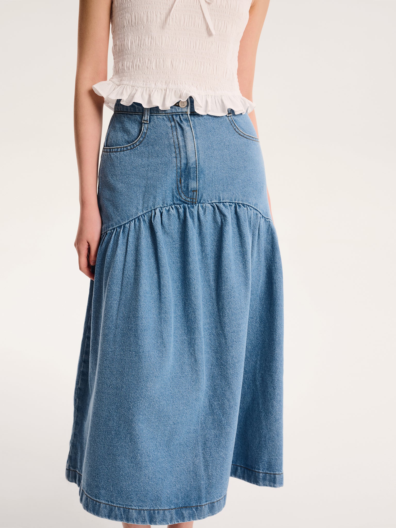 Ellie-May Skirt in Light Wash - Image 4