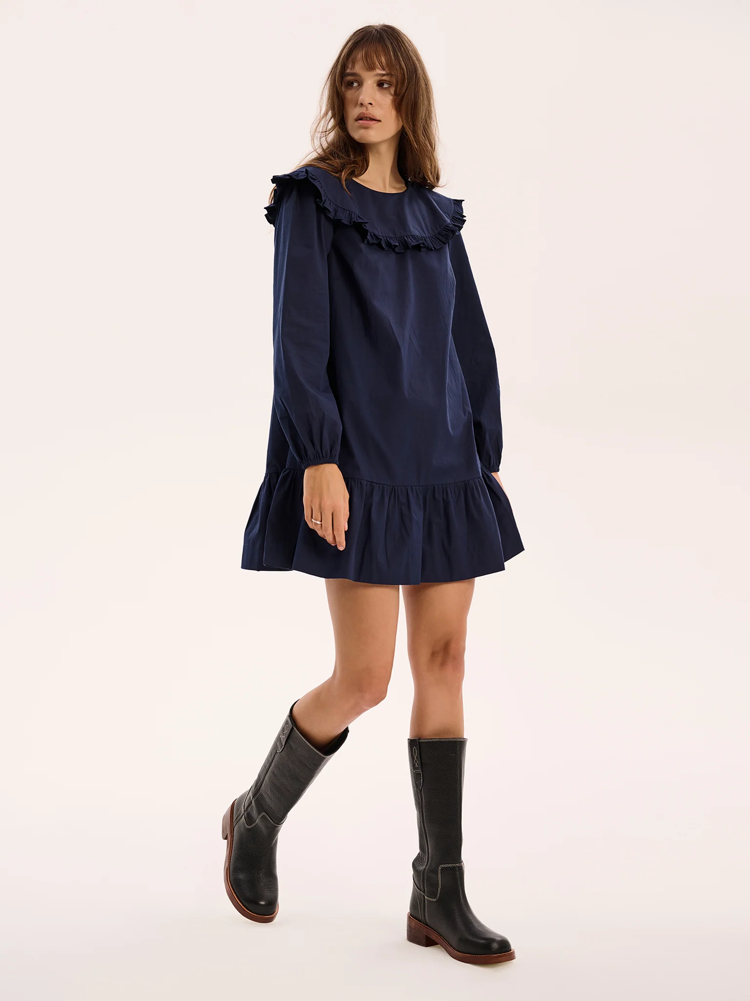 Emili Mini Dress in Navy - Image 2