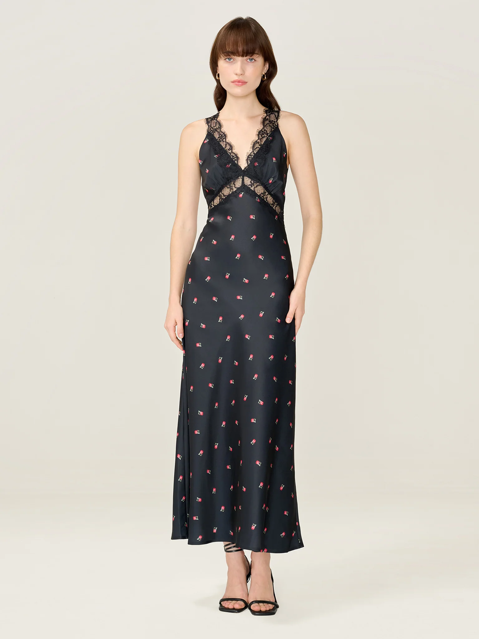Aurelia Floral Dress in Black