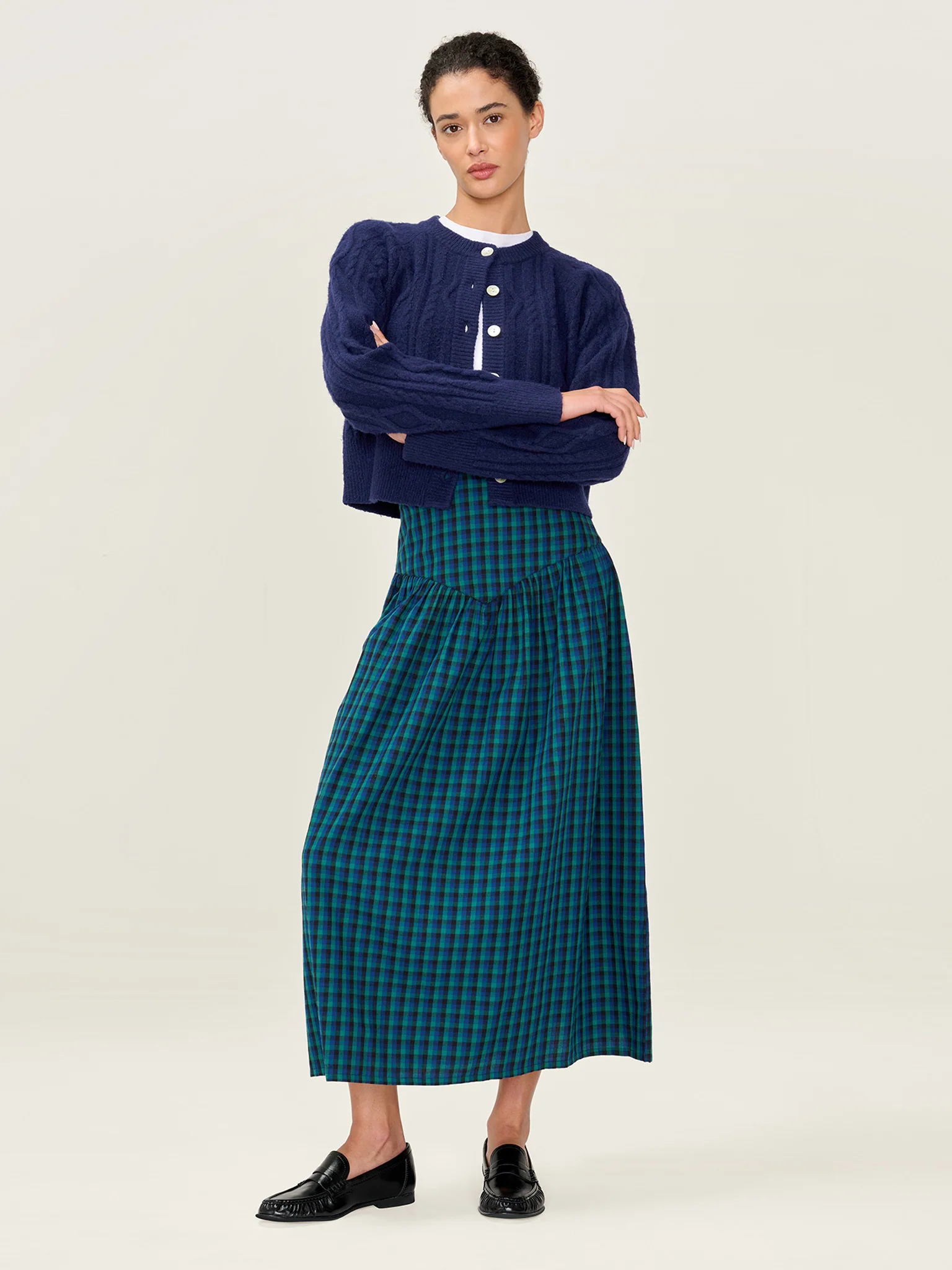 Ferris Skirt in Blue and Green