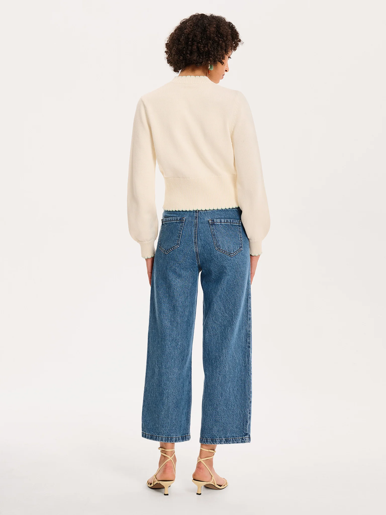 Flynn Cardigan in Cream - Image 3