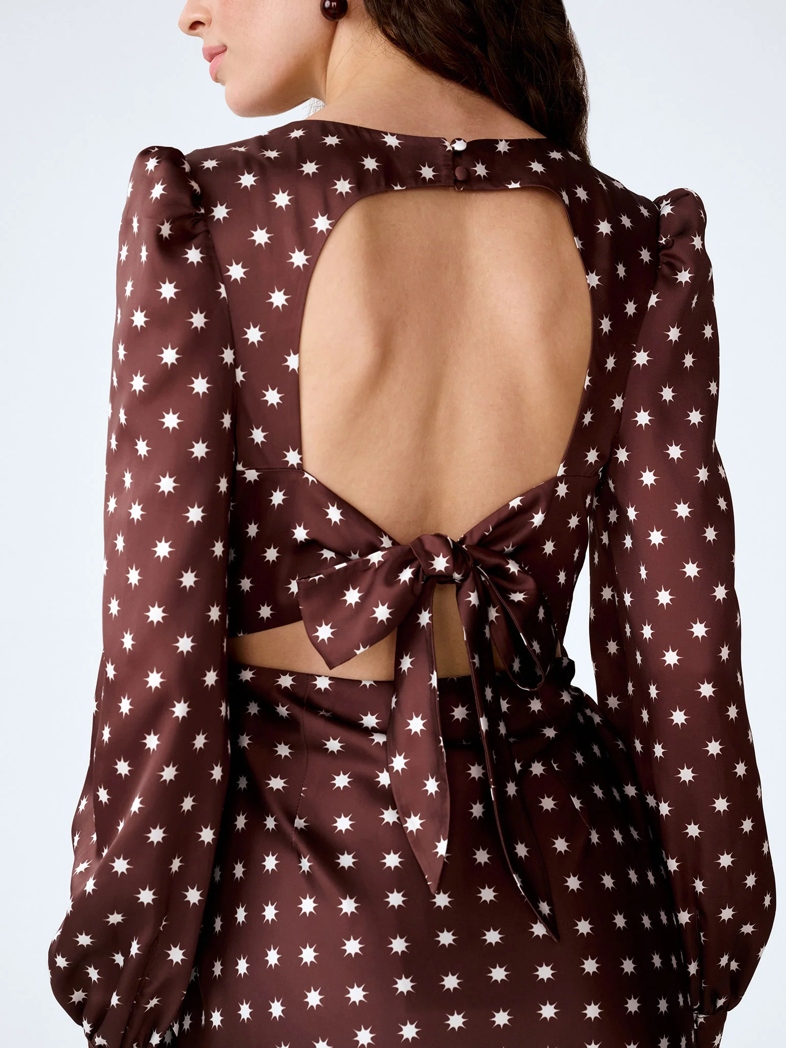 Francoise Dress in Brown Starburst - Image 5