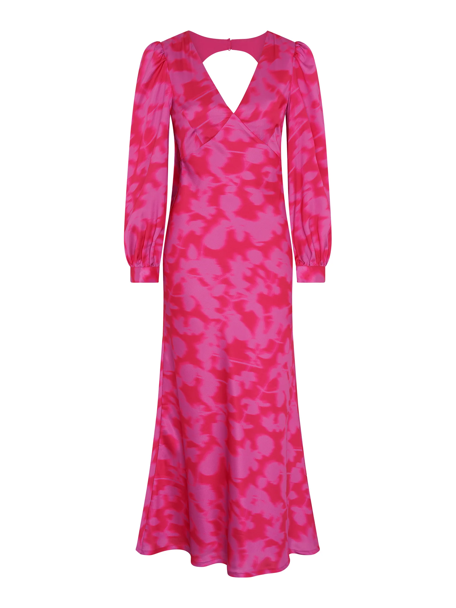 Francoise Dress in Magenta Blurred Floral - Image 5