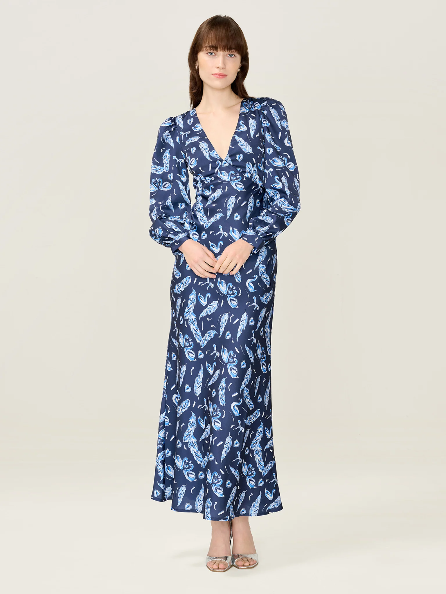 Francoise Dress in Swan Print