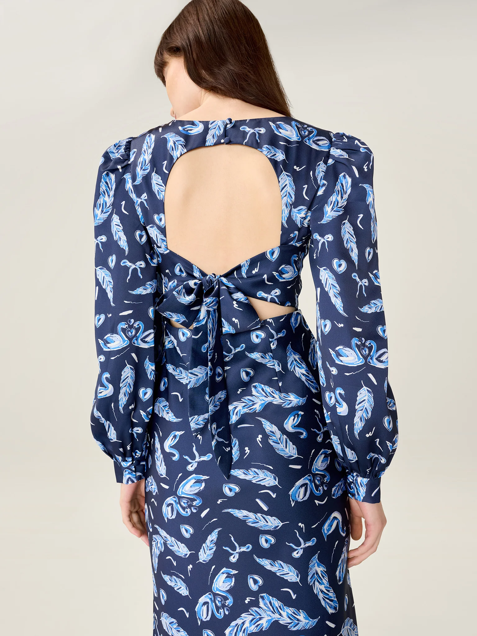 Francoise Dress in Swan Print - Image 4