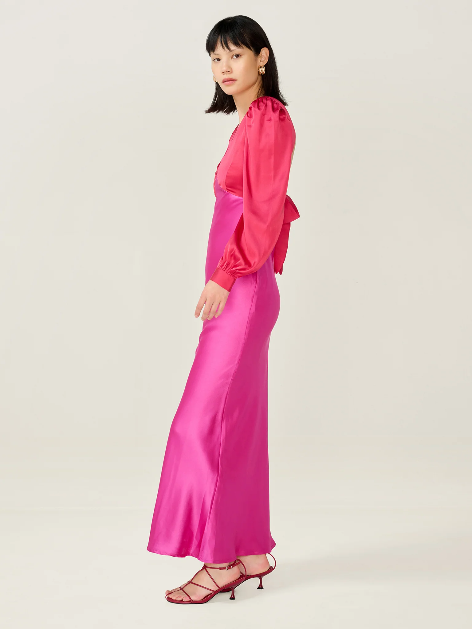 Francoise Dress in Red and Pink - Image 2