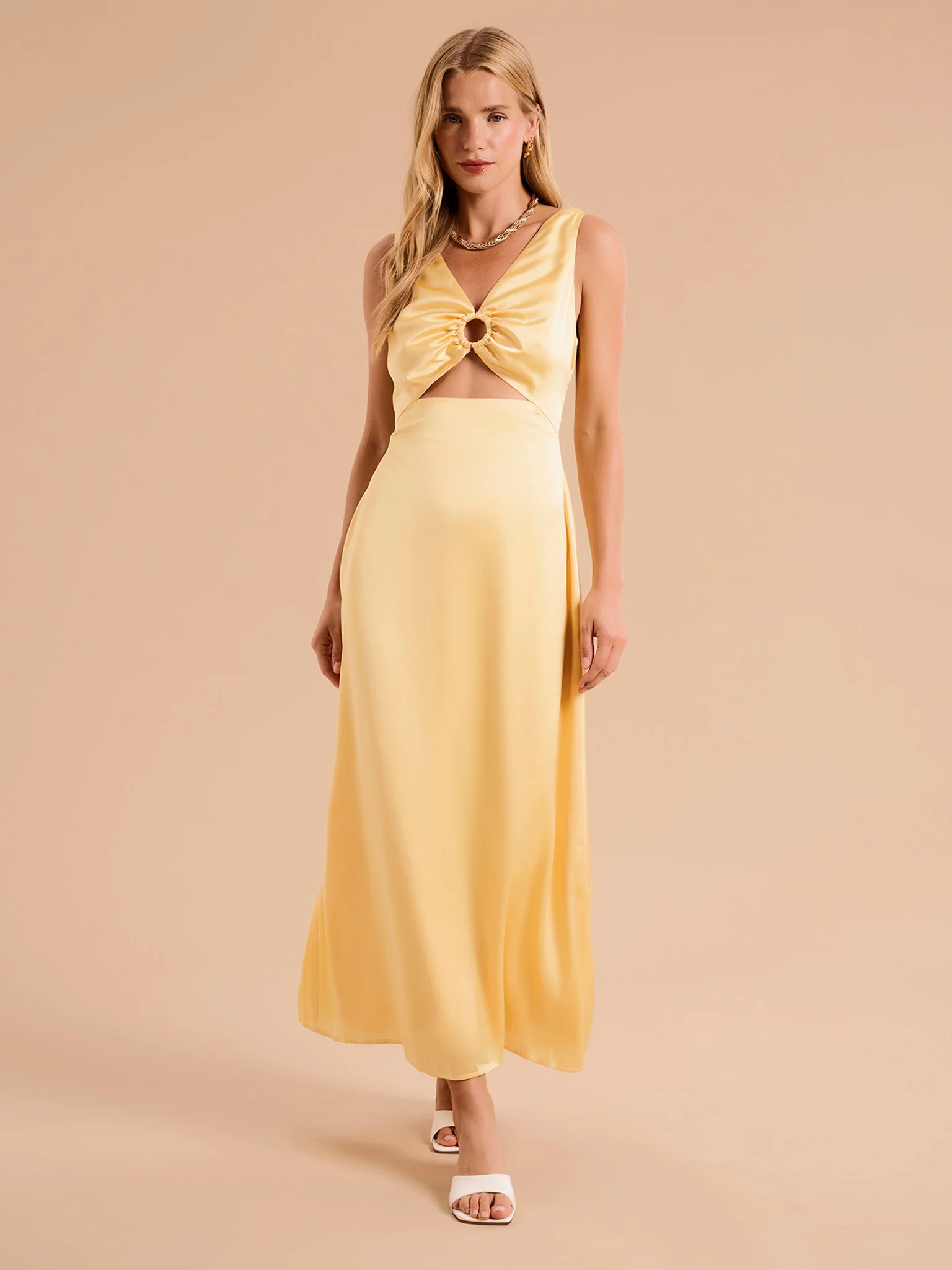 Fredricka Ring Detail Maxi Dress