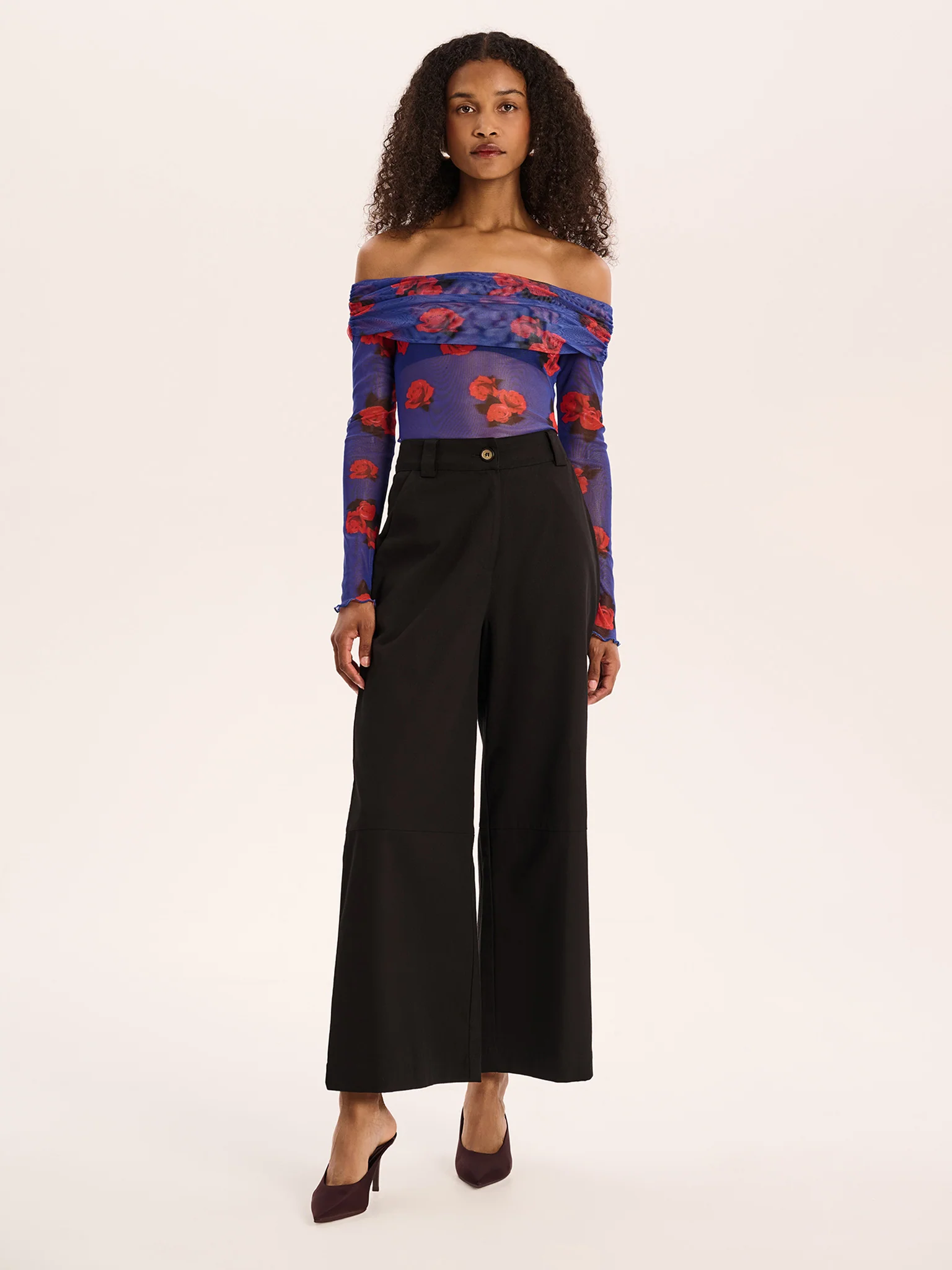 Freya Rose Print Top in Multi