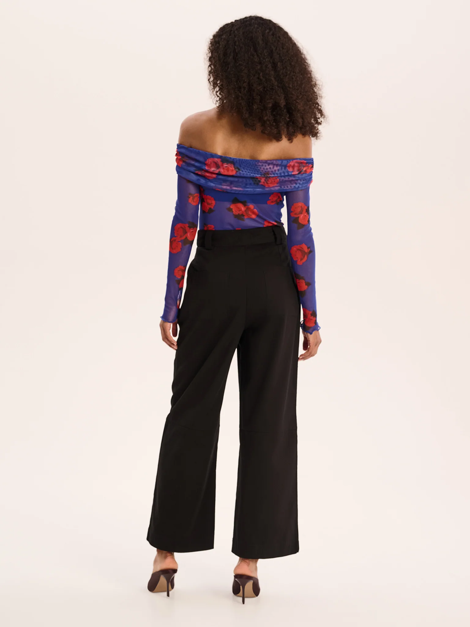 Freya Rose Print Top in Multi - Image 3