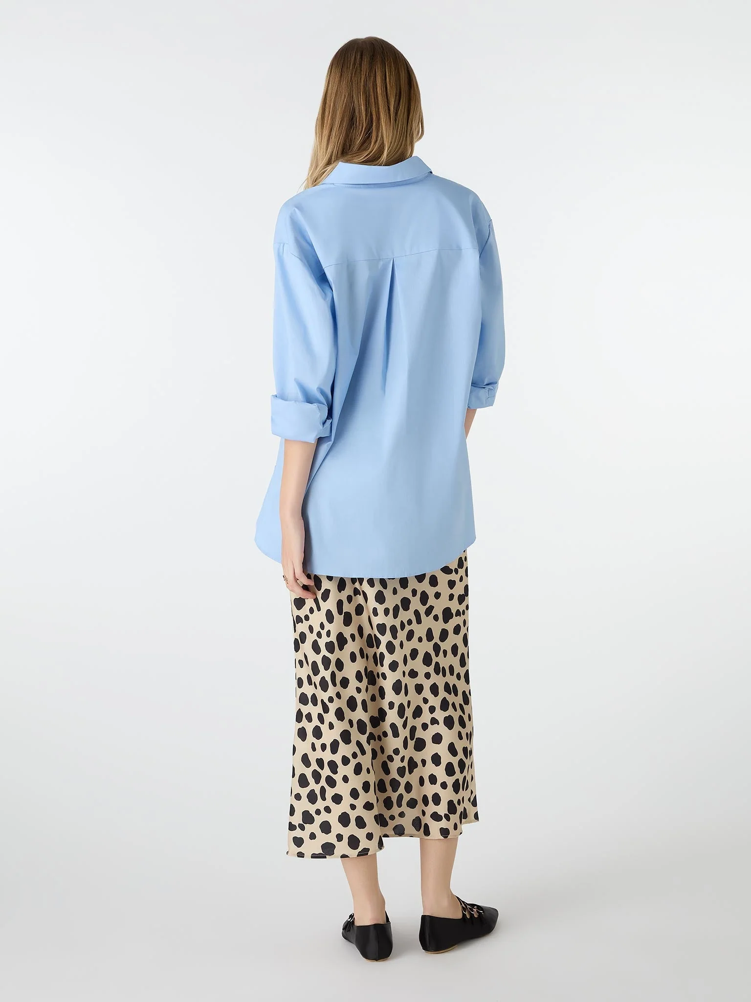 Haydon Boyfriend Shirt in Blue - Image 2