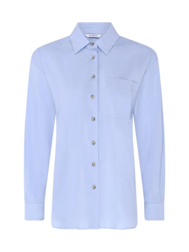 Haydon Boyfriend Shirt in Blue - Image 5