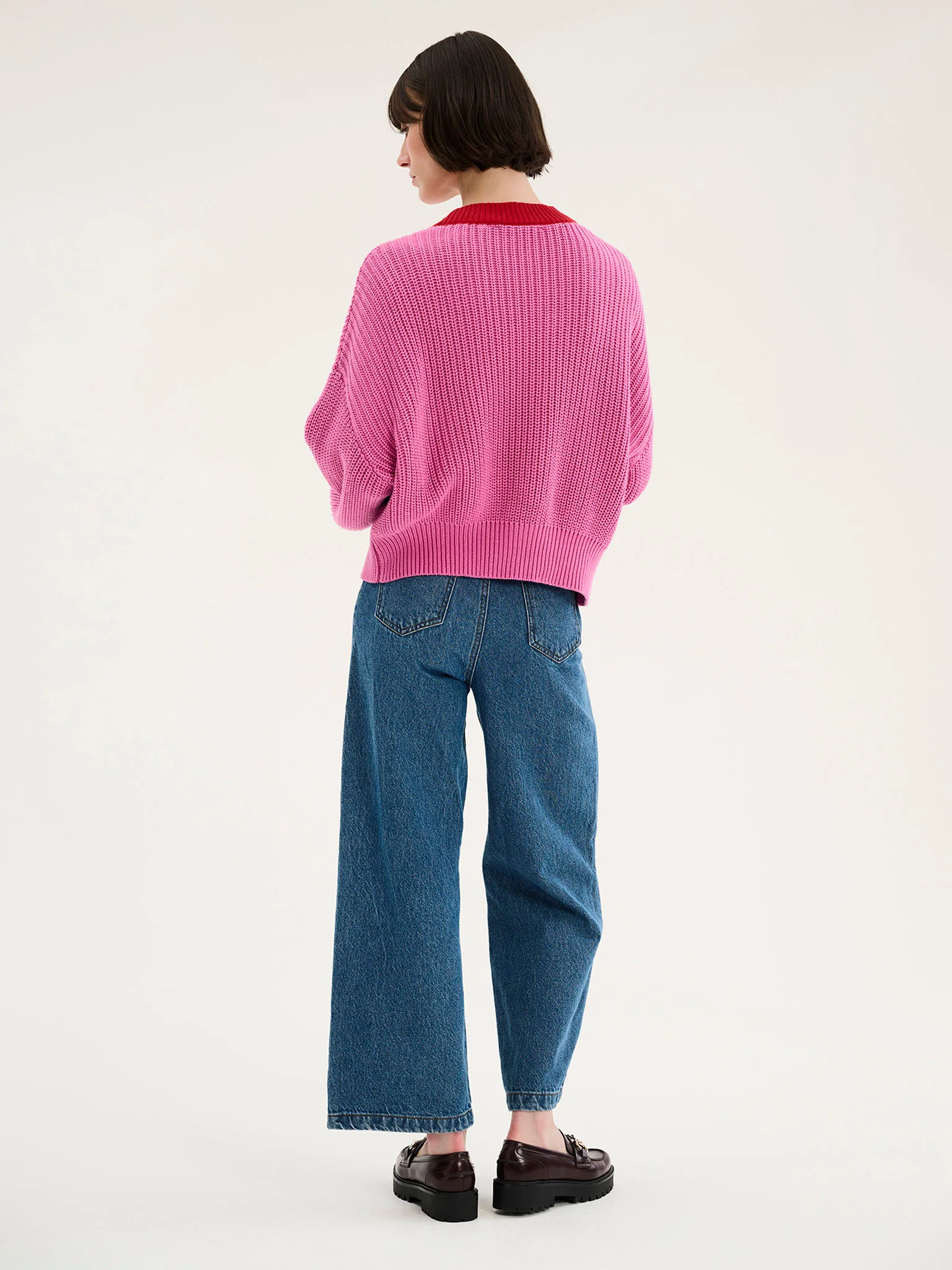 Hopper Cardigan in Pink and Red - Image 5