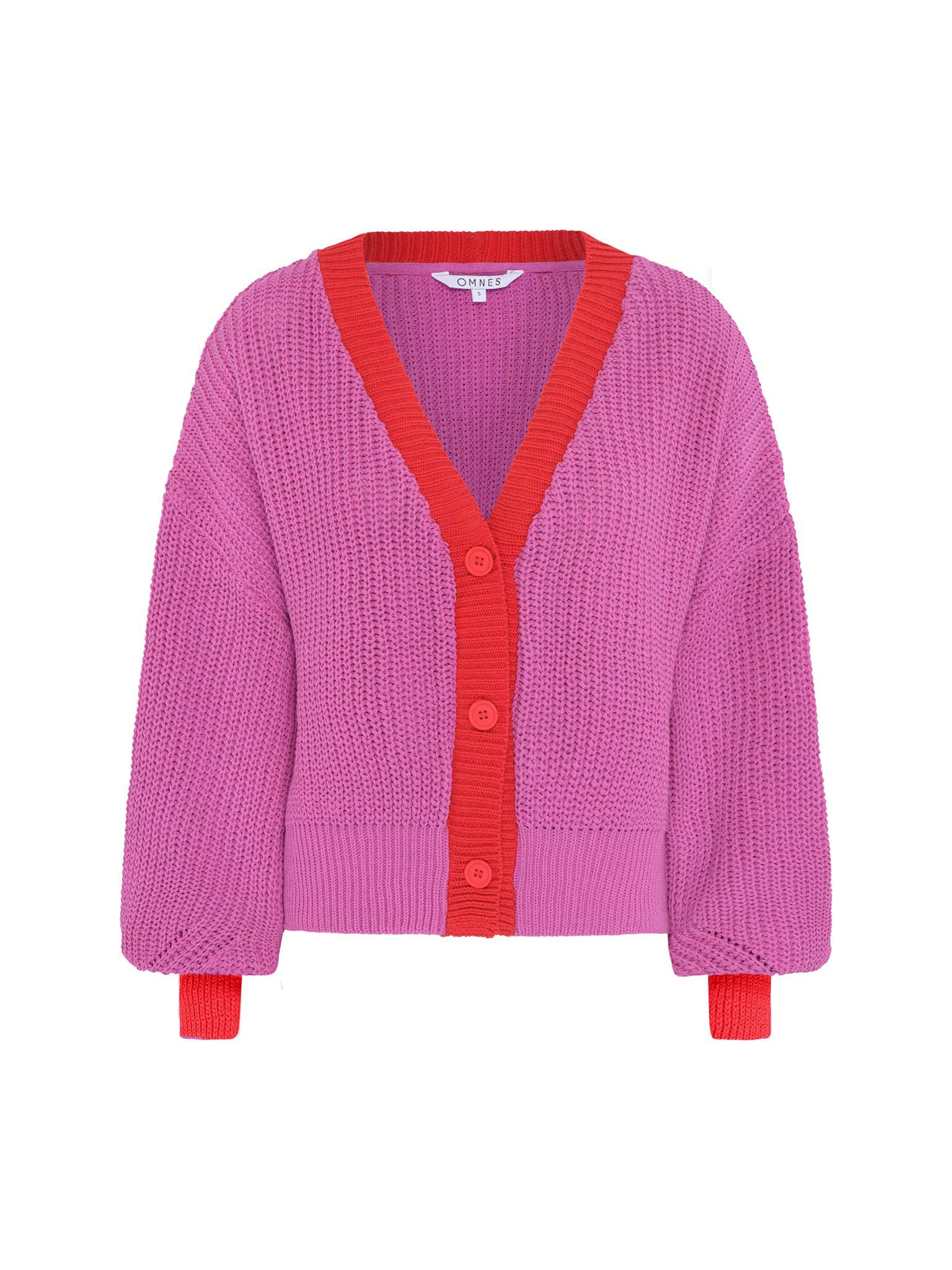 Hopper Cardigan in Pink and Red - Image 6