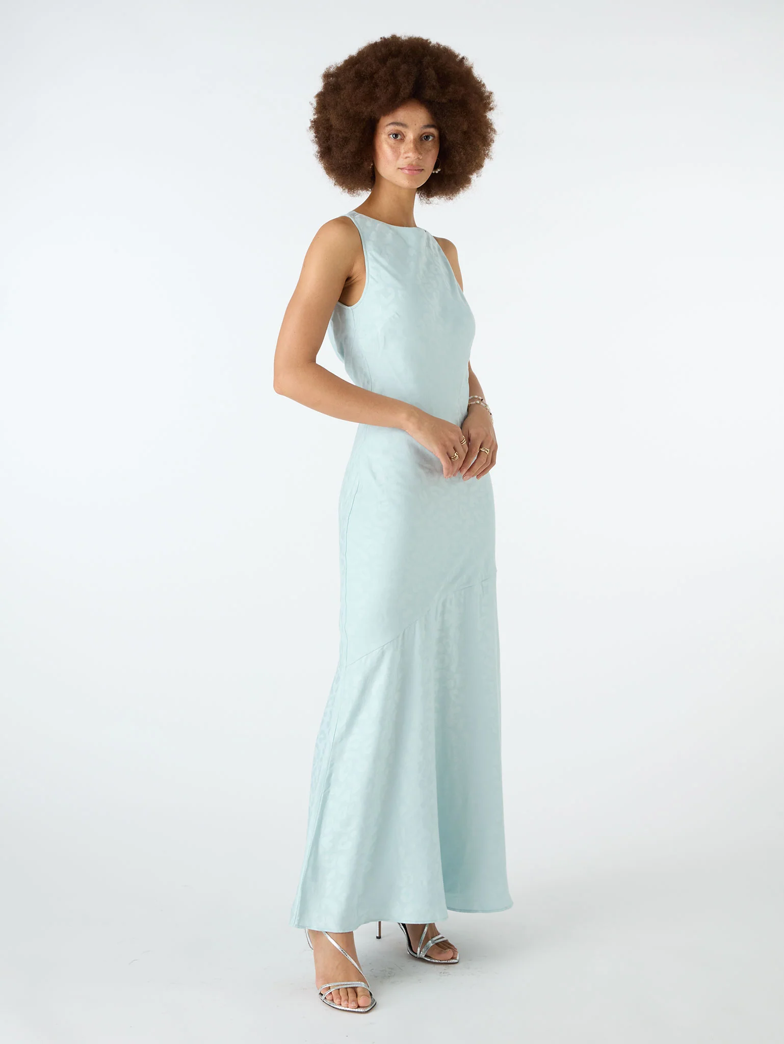 Ilona Column Dress in Blue - Image 2