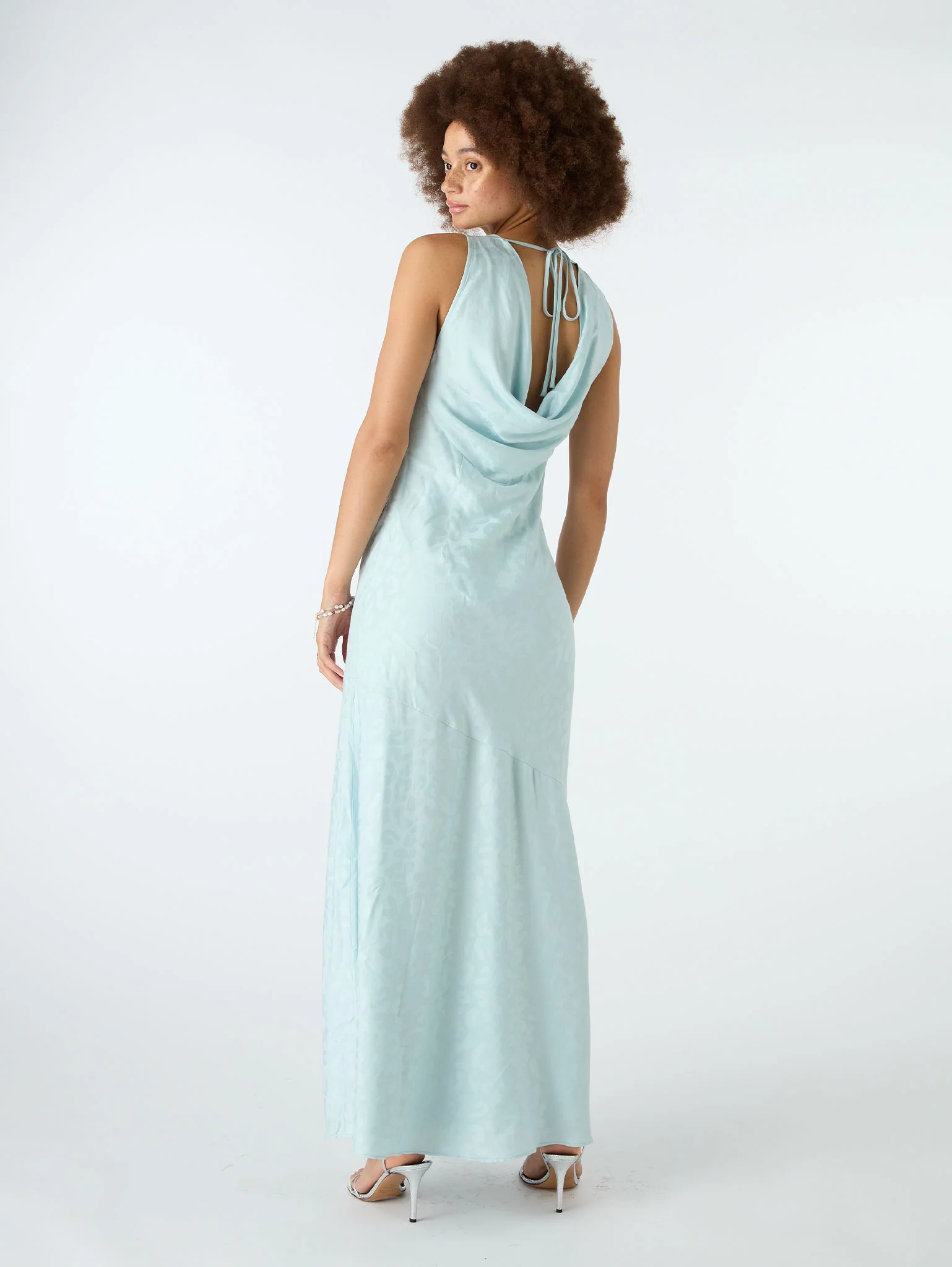 Ilona Column Dress in Blue - Image 3