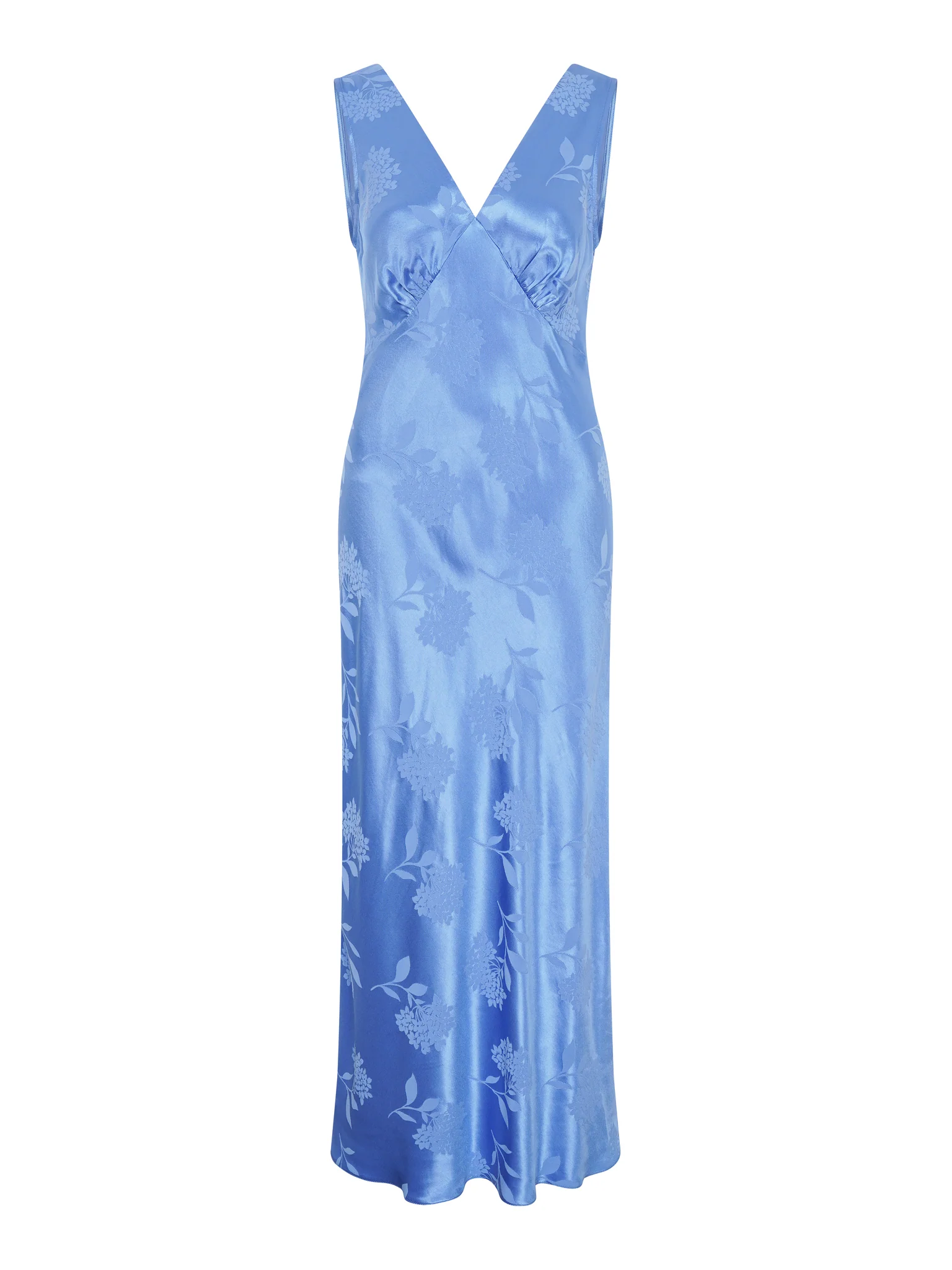 Iris Jacquard Dress in Blue - Image 6
