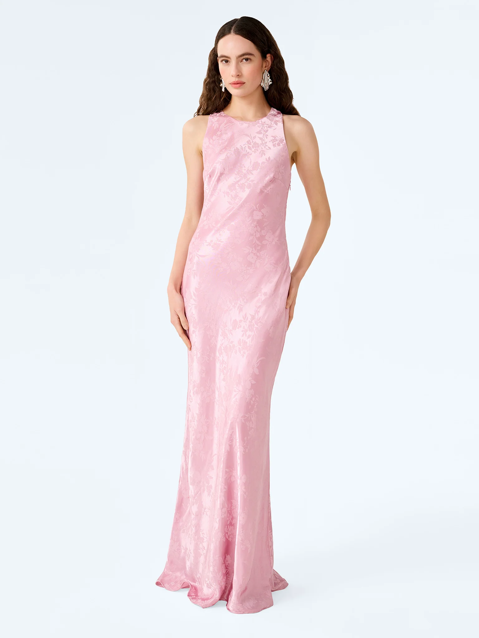 Jai Jacquard Dress in Bleached Mauve