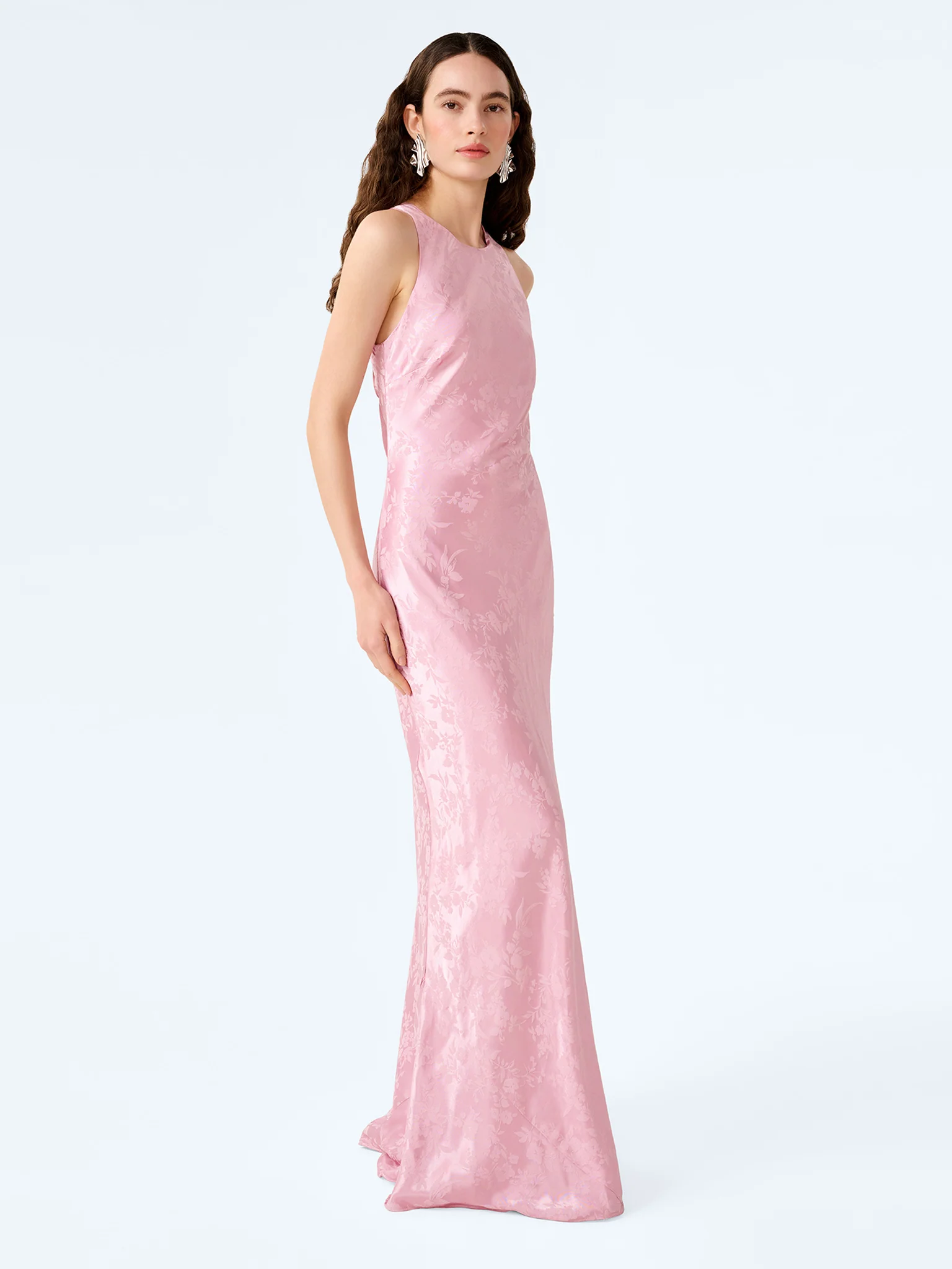 Jai Jacquard Dress in Bleached Mauve - Image 2