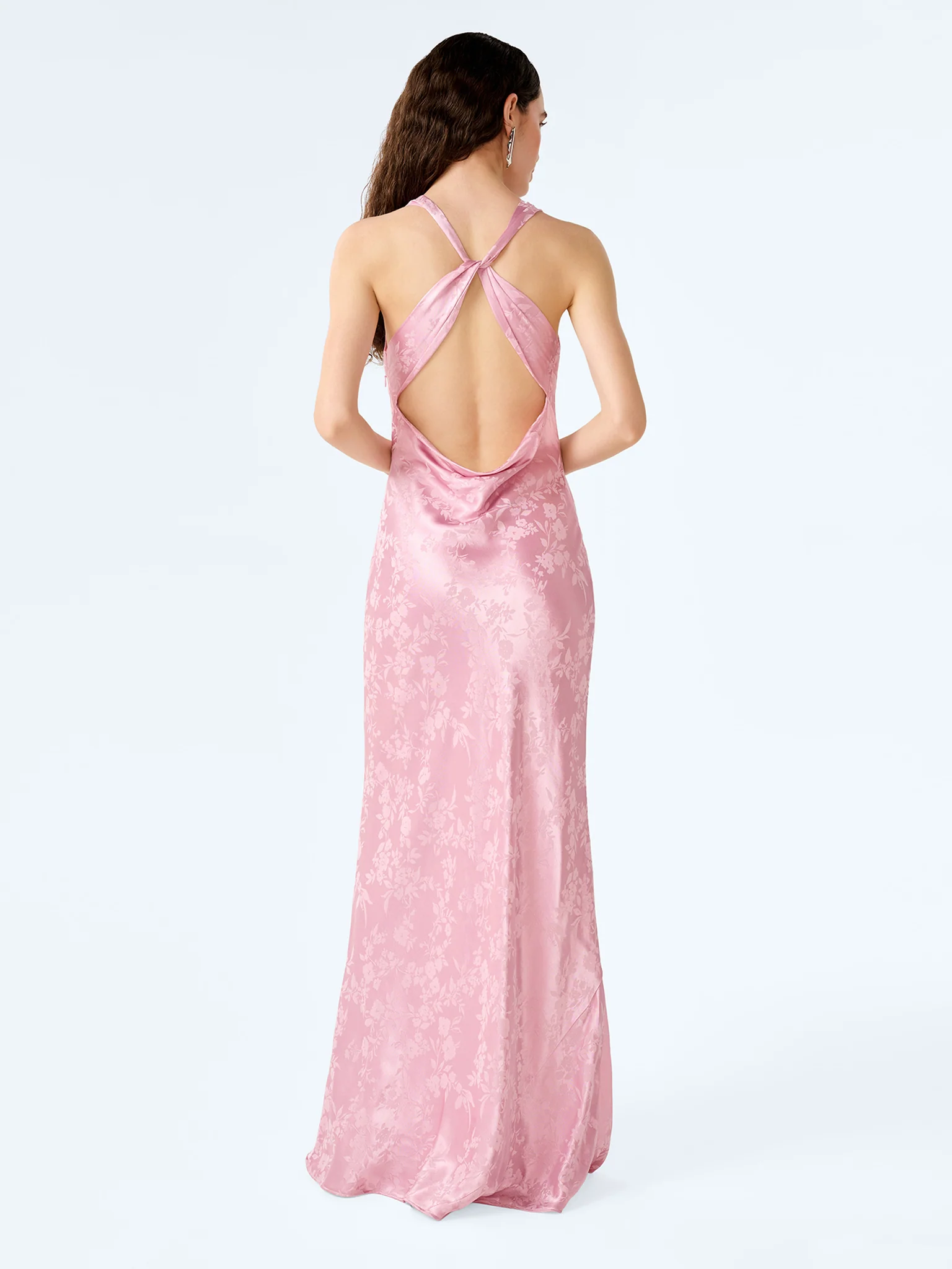 Jai Jacquard Dress in Bleached Mauve - Image 3