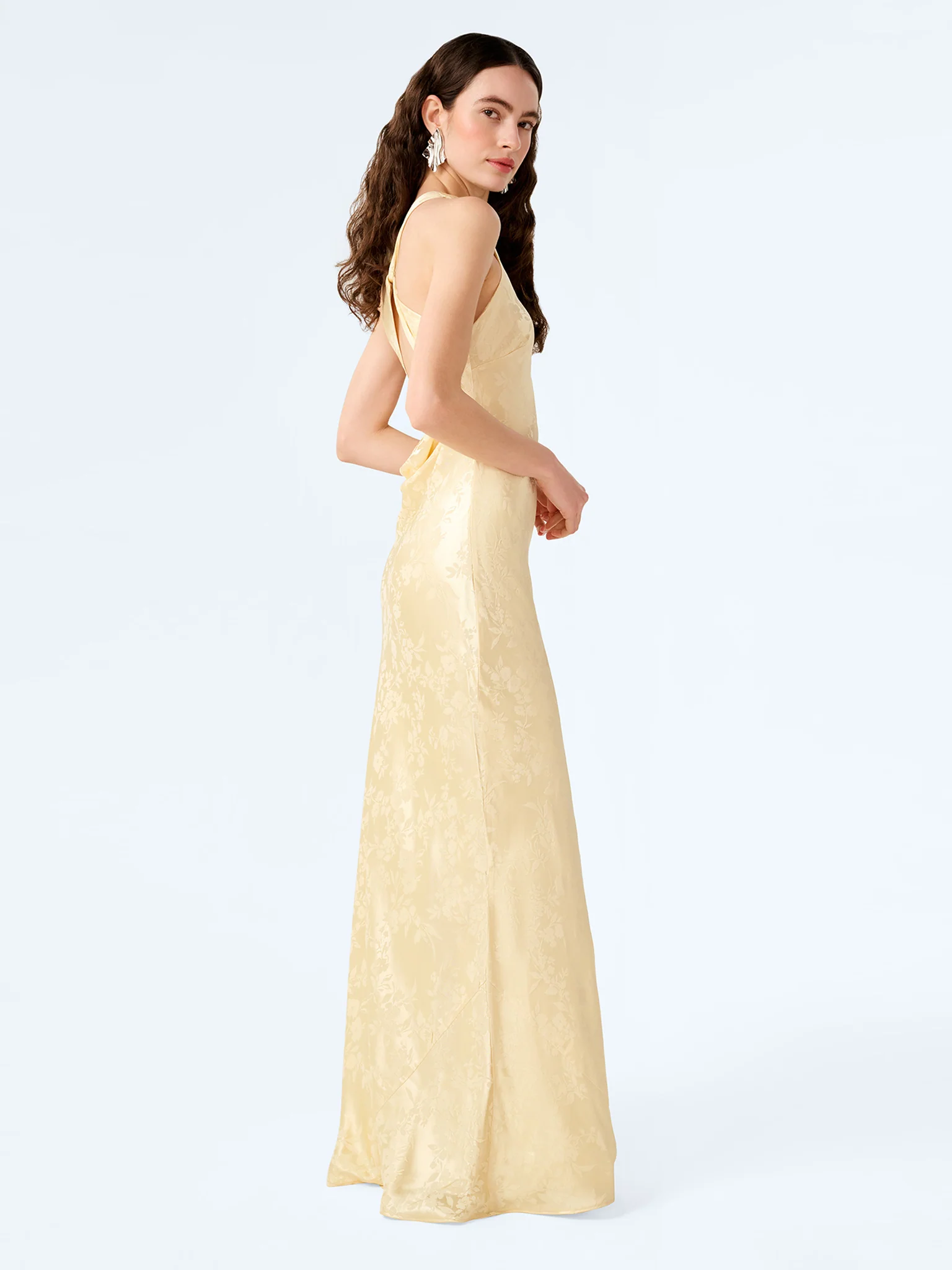 Jai Jacquard Dress in Double Cream - Image 2