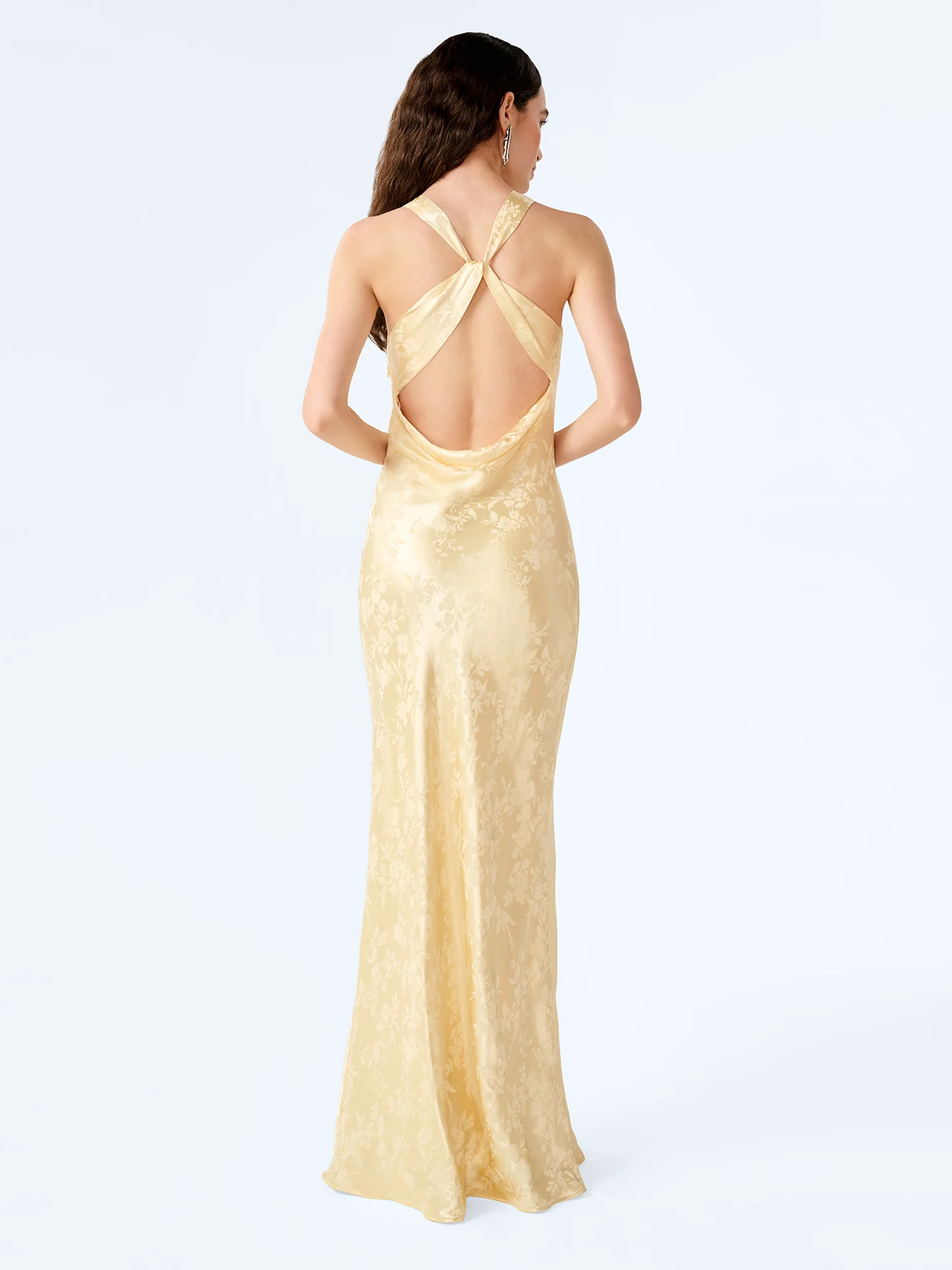 Jai Jacquard Dress in Double Cream - Image 3