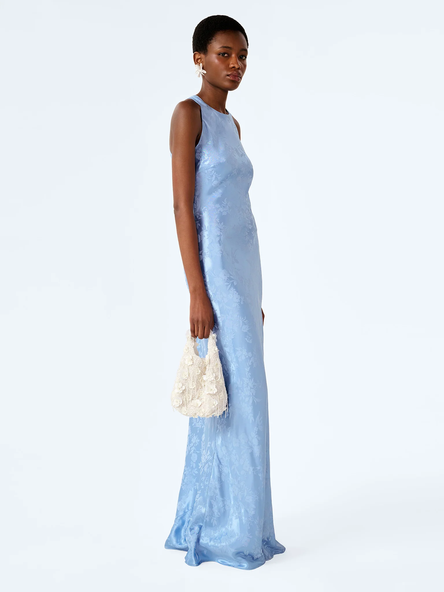 Jai Jacquard Dress in Vista Blue - Image 5