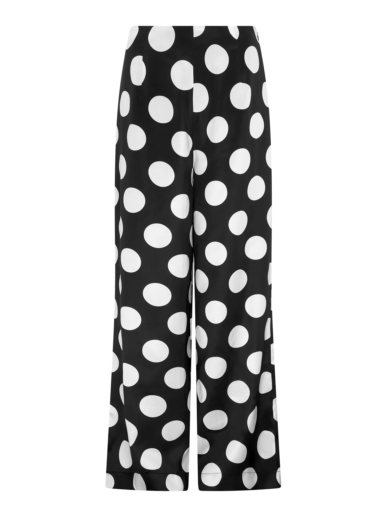 Lynx Satin Wide Leg Spot Print Trouser - Image 5