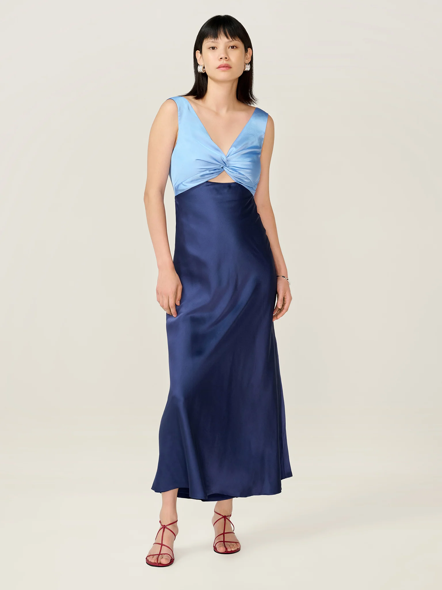 Maggy Dress in Blue and Dark Blue