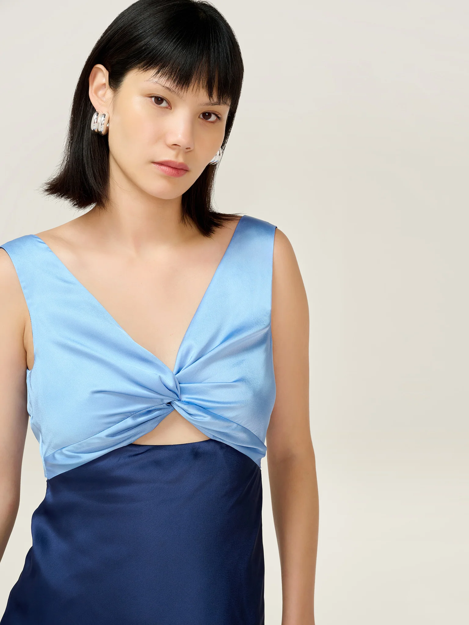 Maggy Dress in Blue and Dark Blue - Image 6