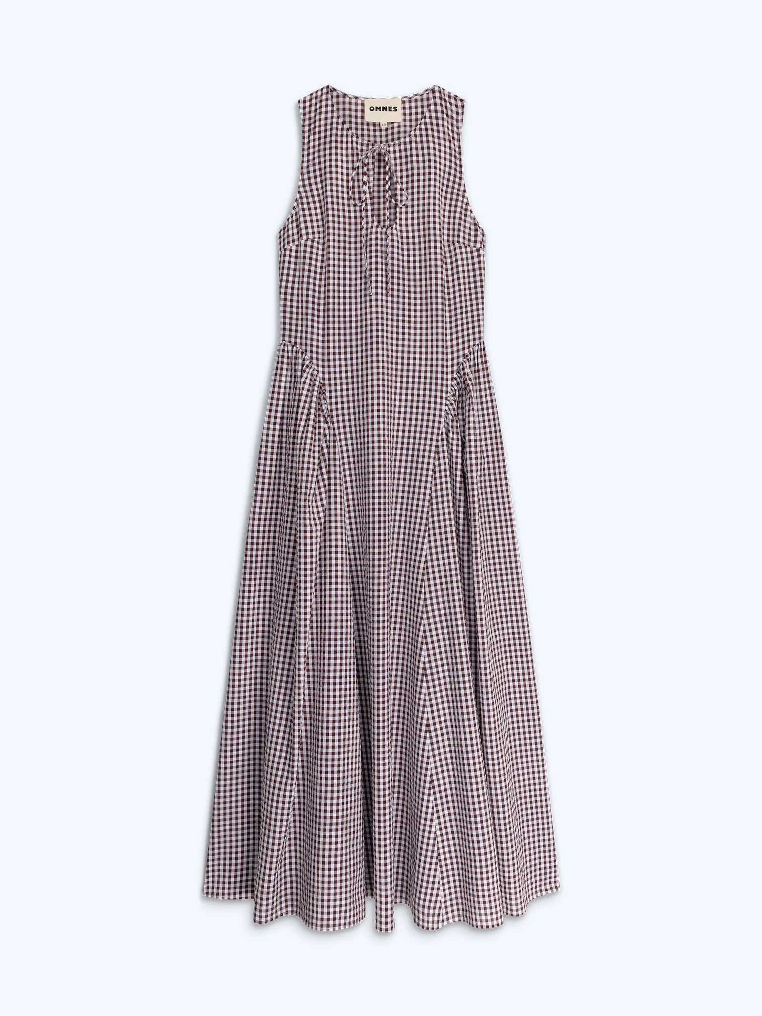 Margate Dress in Chocolate and Cream Gingham - Image 6