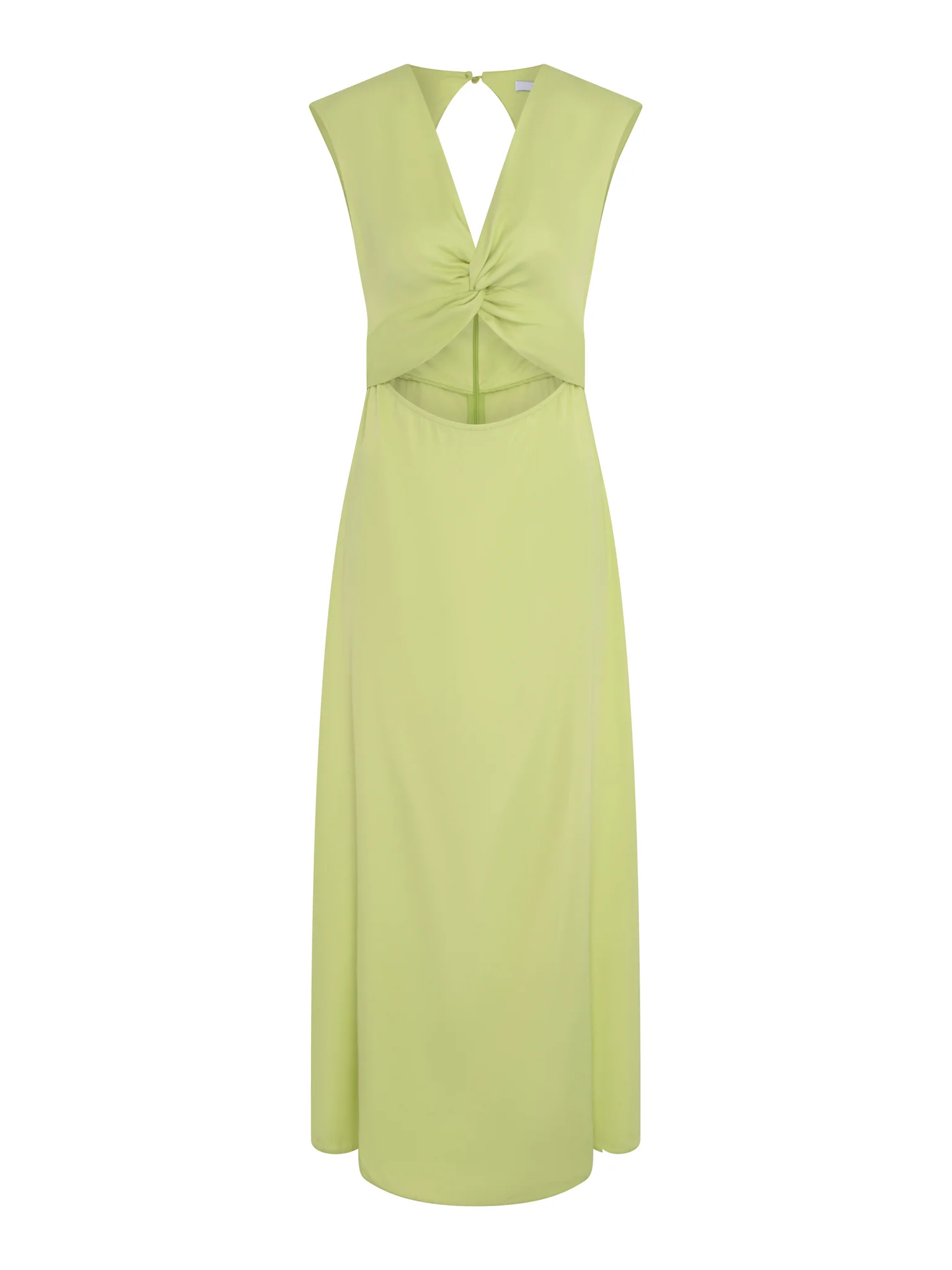 Marin Twist Front Dress in Lime - Image 5